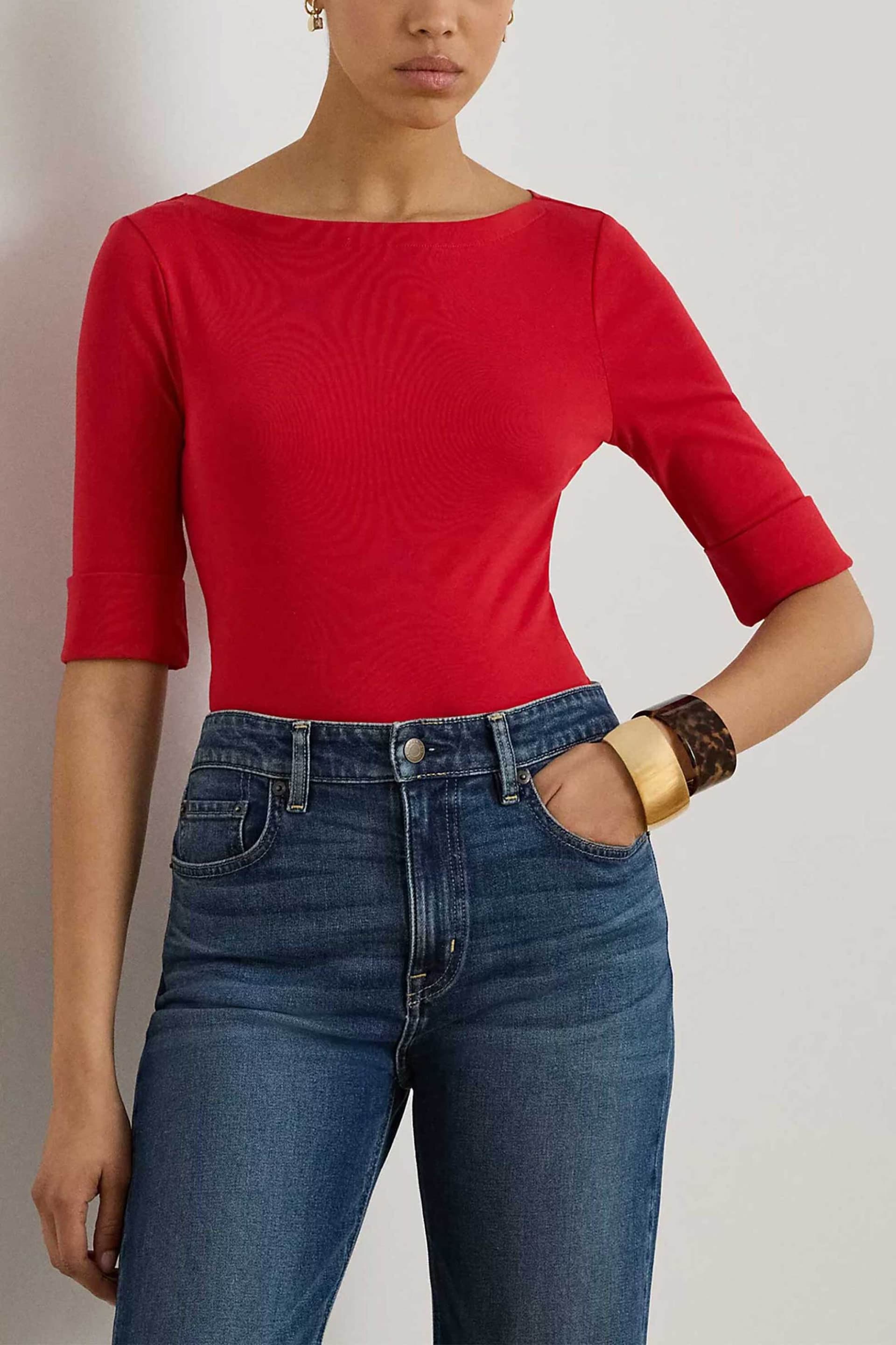 Lauren Ralph Lauren γυναικεία μπλούζα με boat λαιμόκοψη Slim Fit