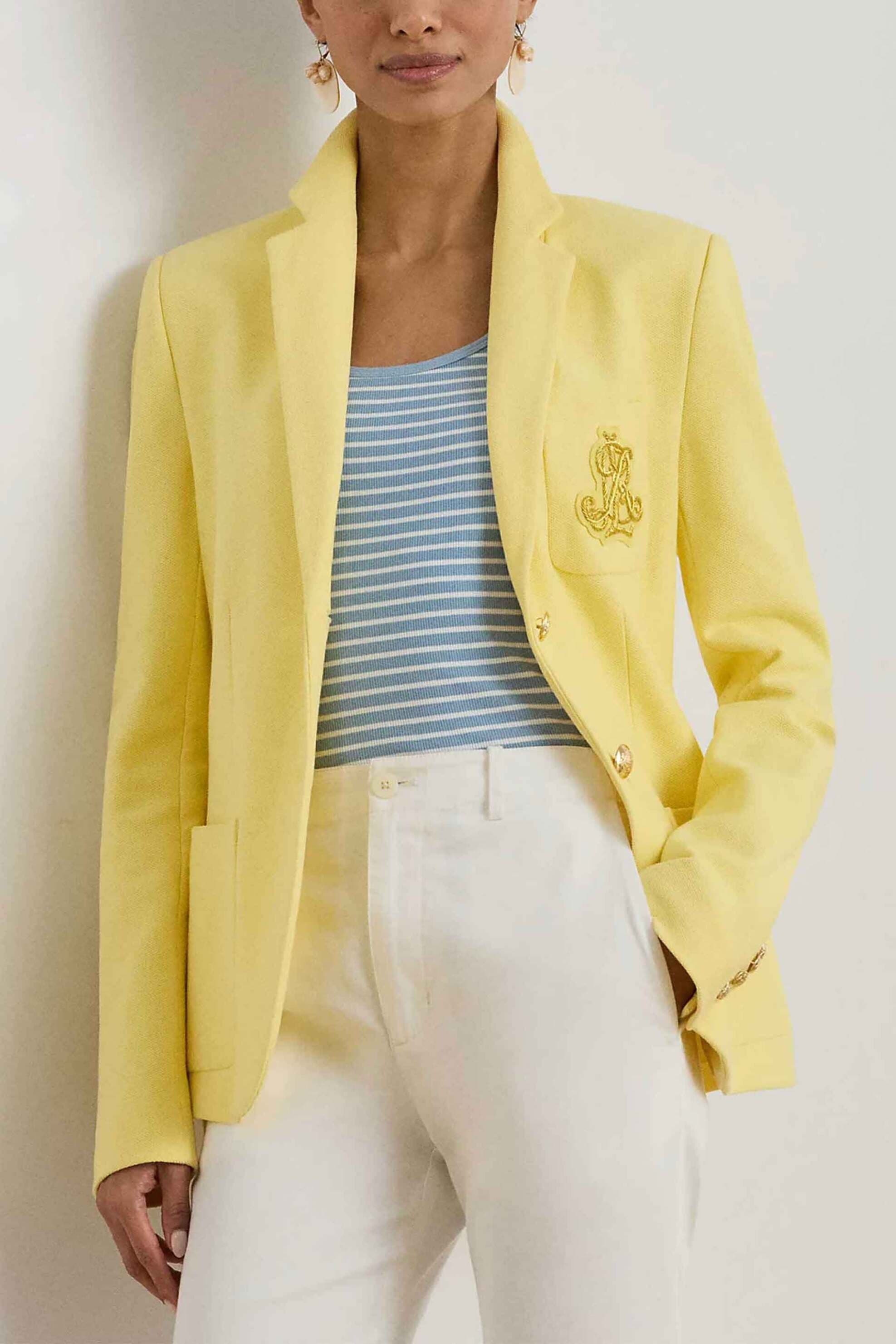 Lauren Ralph Lauren γυναικείο σακάκι με κεντημένο monogram Slim Fit