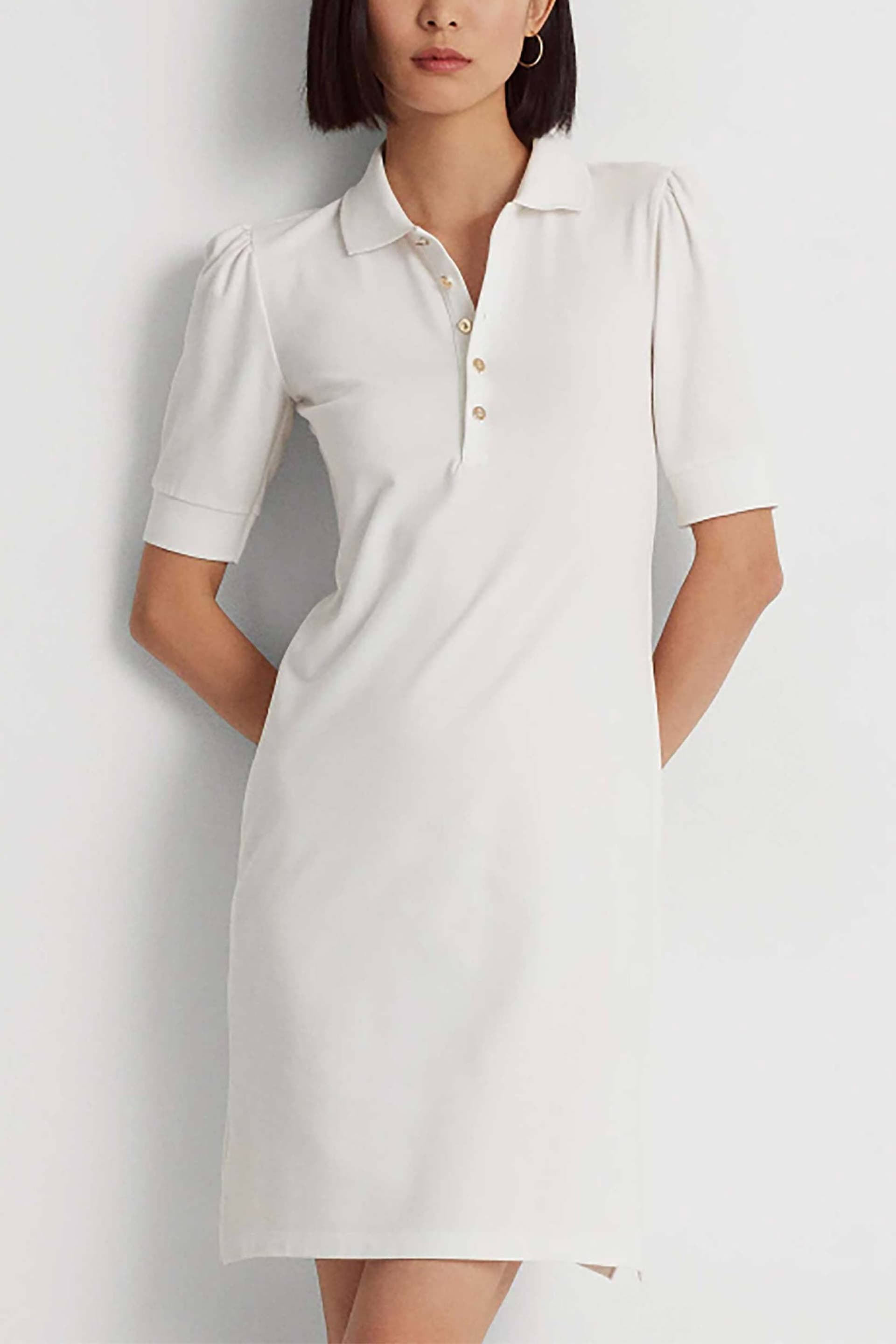Lauren Ralph Lauren γυναικείο mini φόρεμα πόλο βαμβακερό με κεντημένο μονόγραμμα