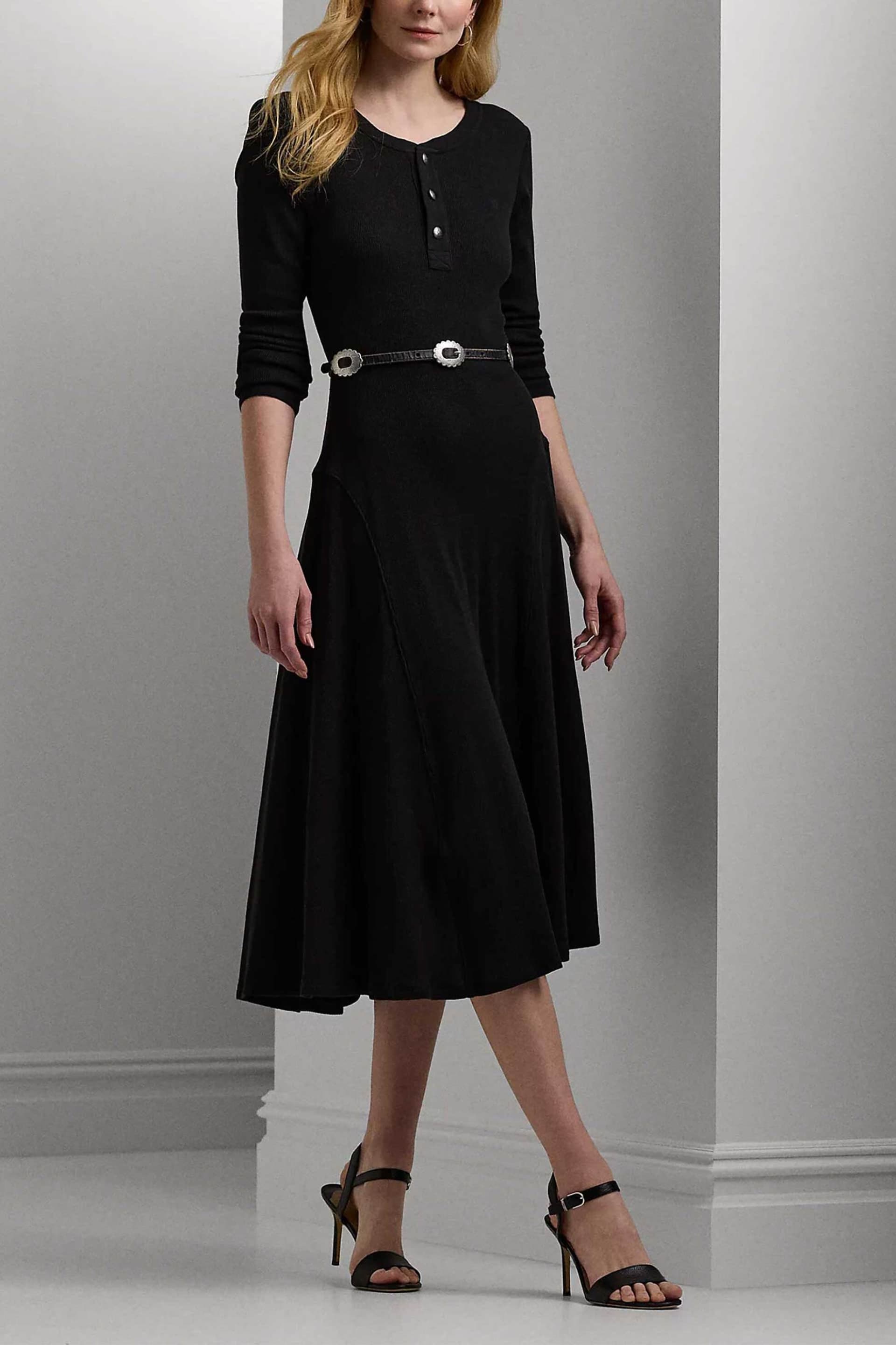 Lauren Ralph Lauren γυναικείο midi φόρεμα με ζώνη στη μέση