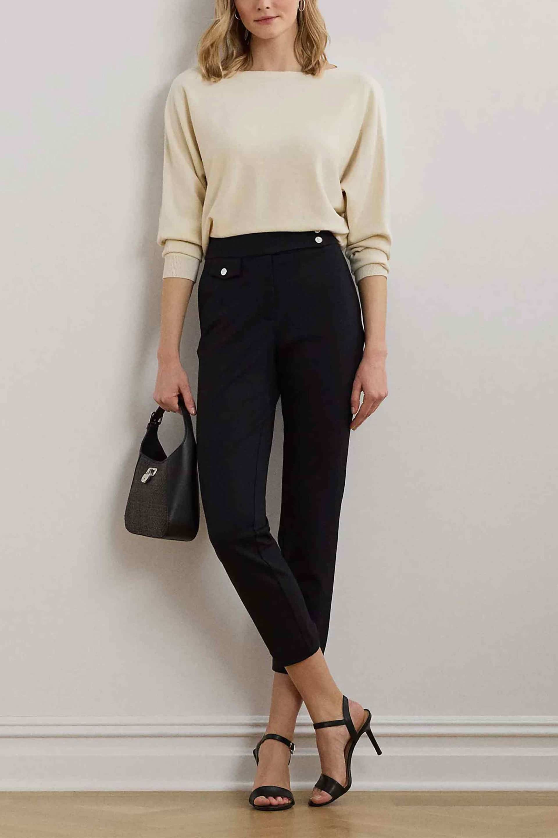 Lauren Ralph Lauren γυναικείο ψηλόμεσο παντελόνι cropped Straight Tapered Fit