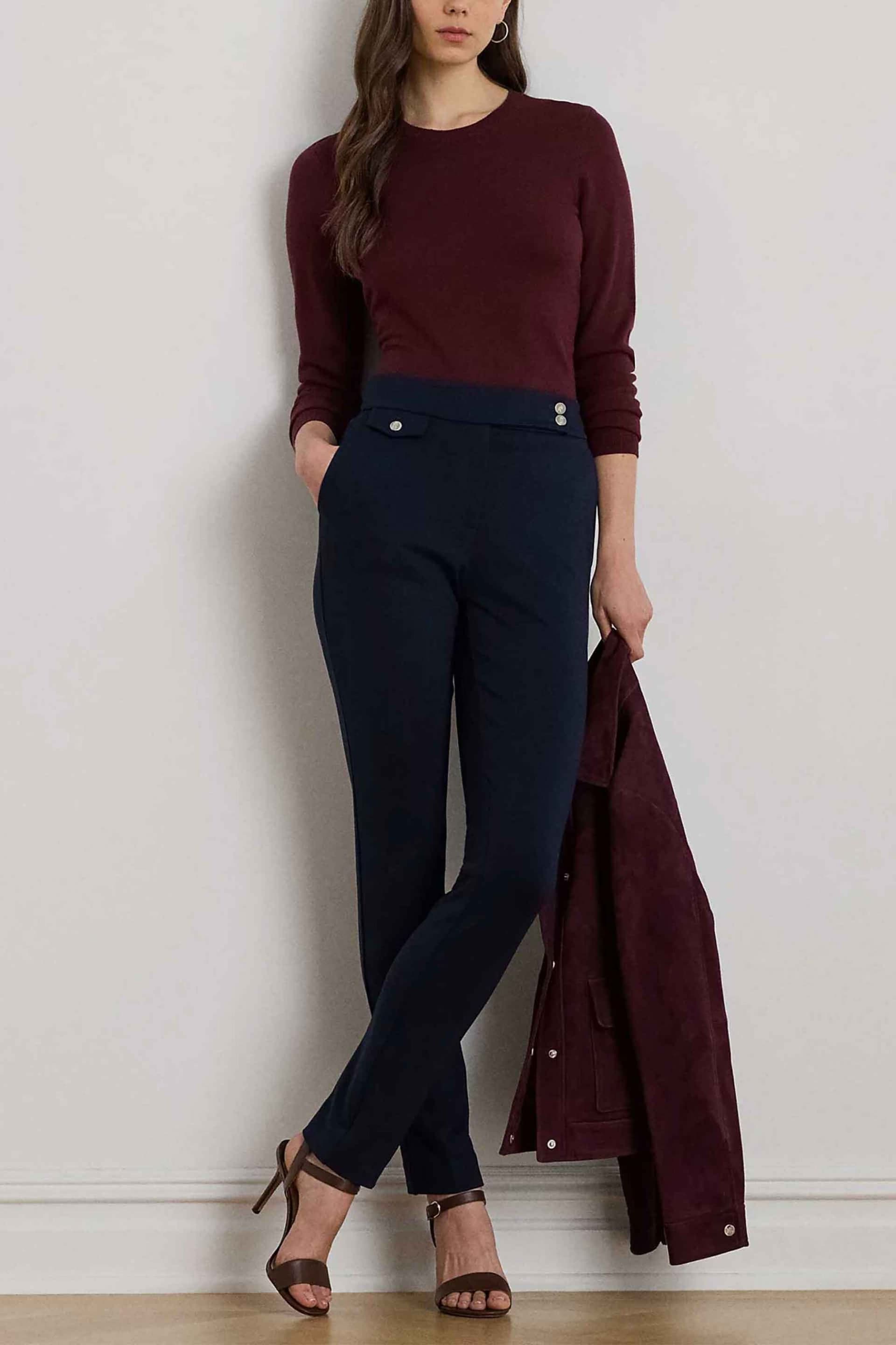 Lauren Ralph Lauren γυναικείο ψηλόμεσο παντελόνι cropped Straight Tapered Fit