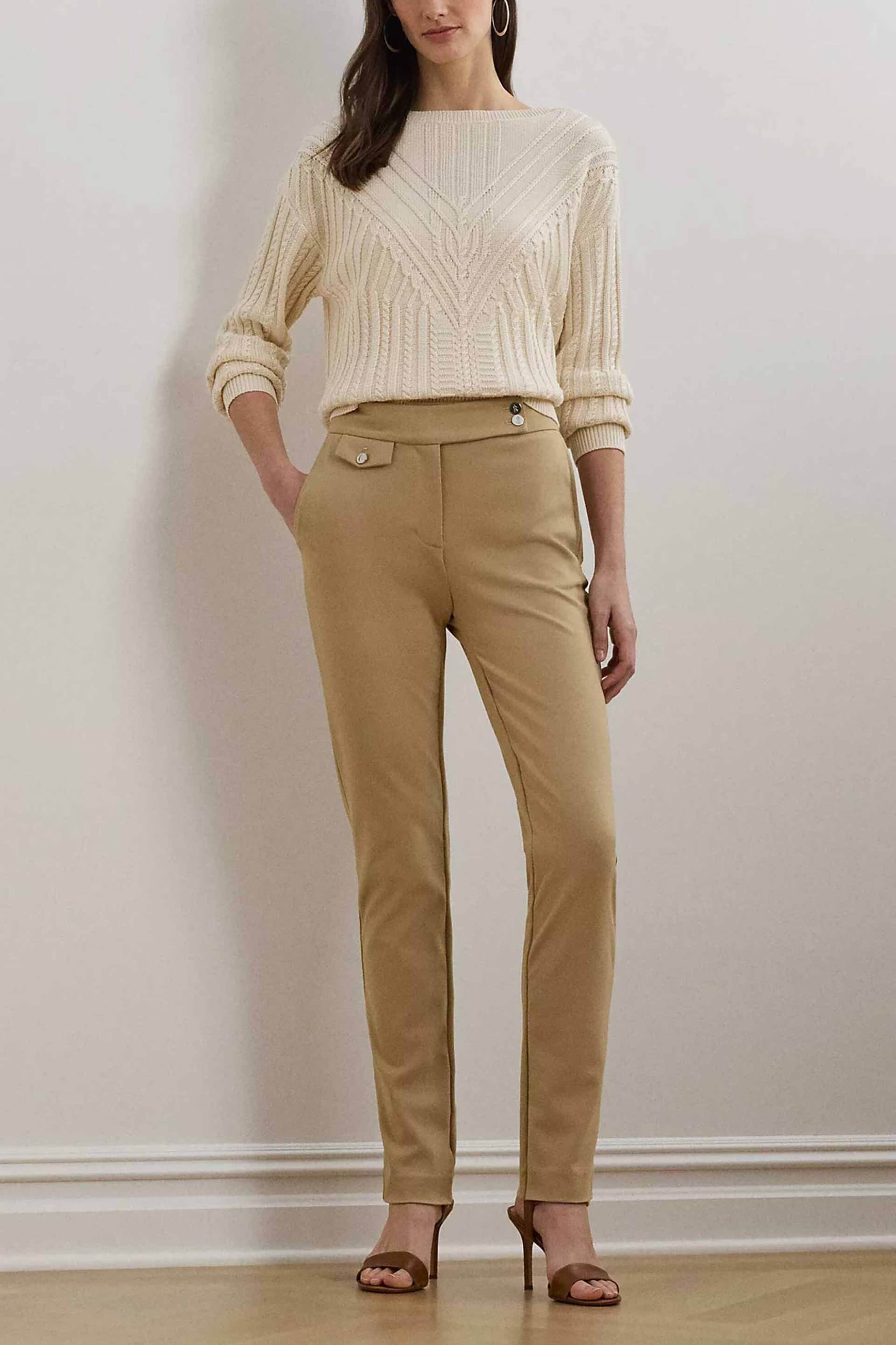 Lauren Ralph Lauren γυναικείο ψηλόμεσο παντελόνι cropped Straight Tapered Fit