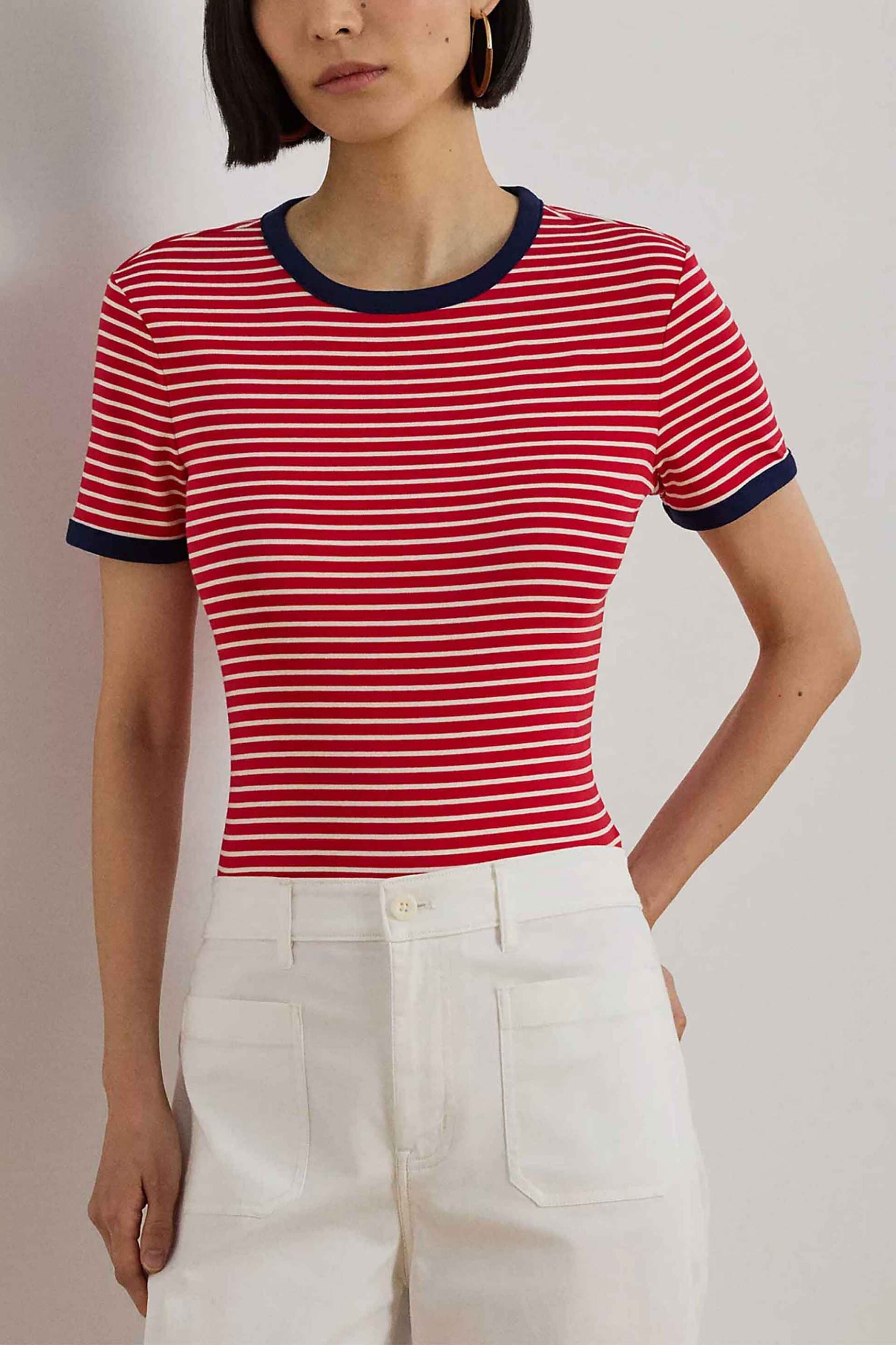 Lauren Ralph Lauren γυναικείο T-shirt με ριγέ σχέδιο Slim Fit | M