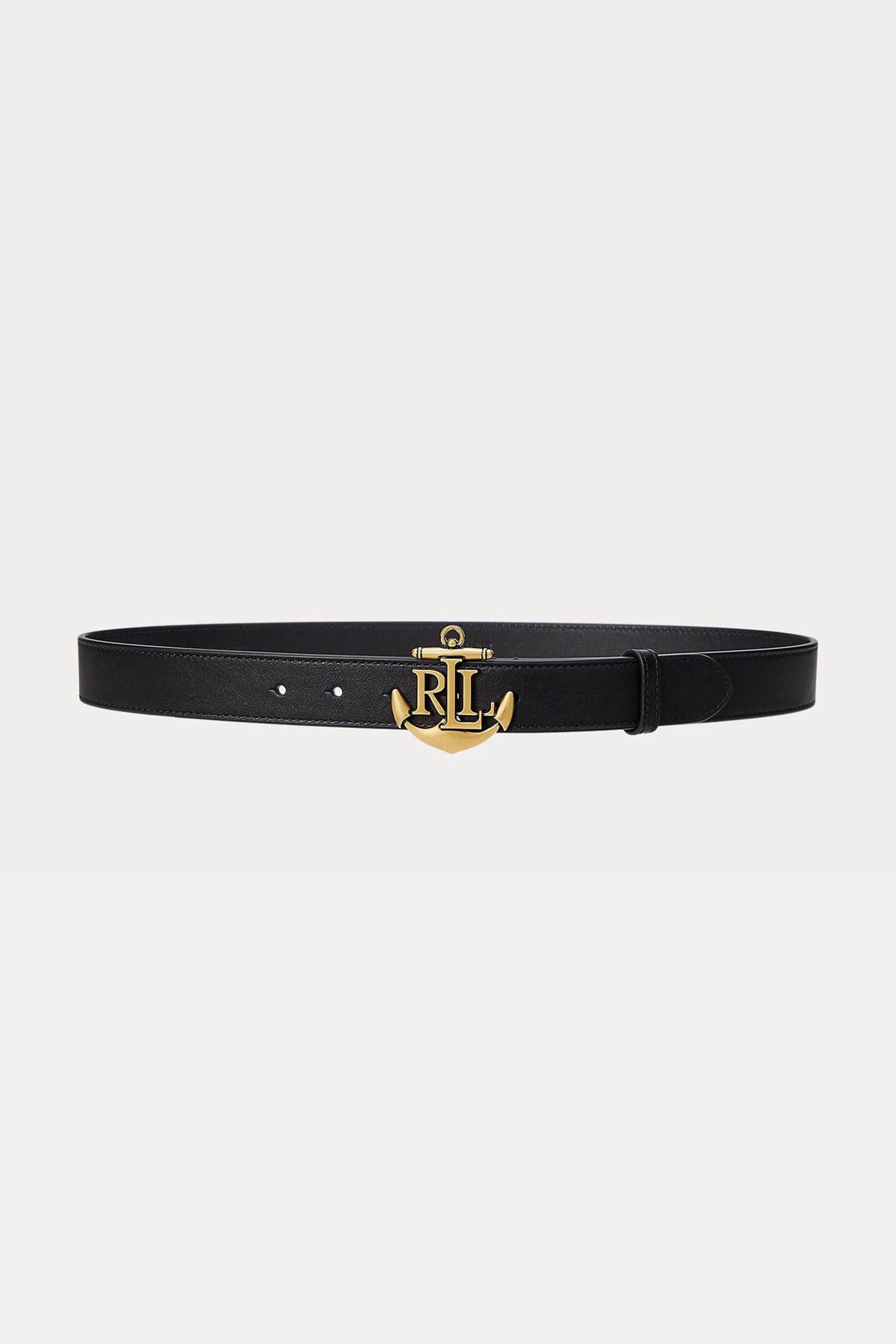 Lauren Ralph Lauren γυναικεία δερμάτινη ζώνη με μεταλλικό anchor logo
