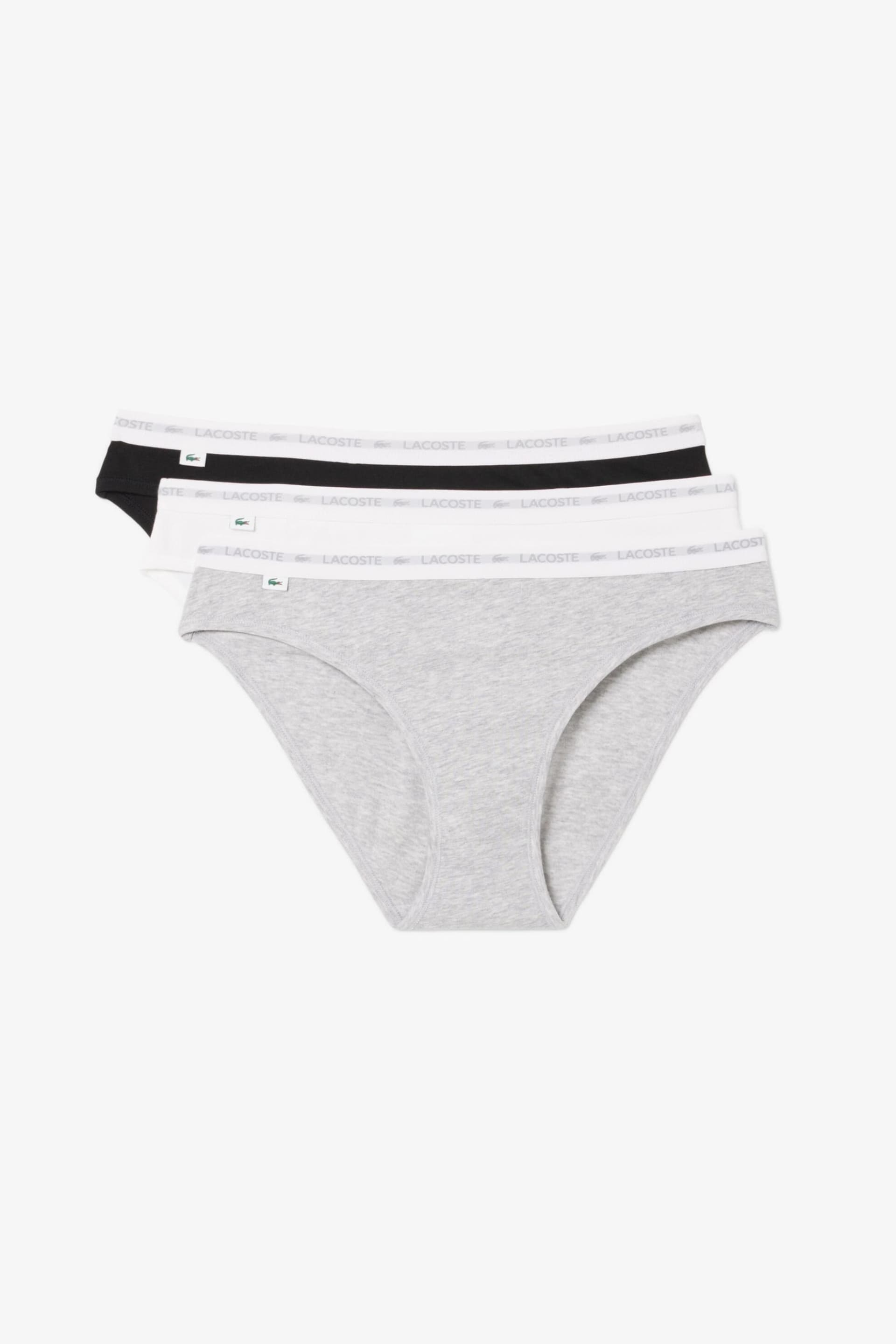 Lacoste σετ γυναικεία εσώρουχα brief με contrast μέση και λογότυπο (3 τεμάχια)