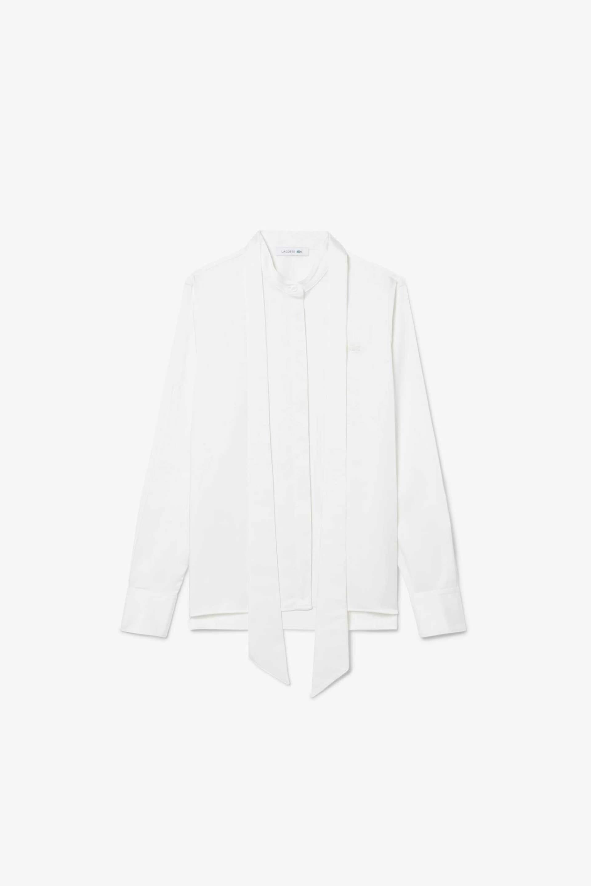 Lacoste γυναικείο πουκάμισο σατέν με all-over tennis ball print και λογότυπο Regular Fit