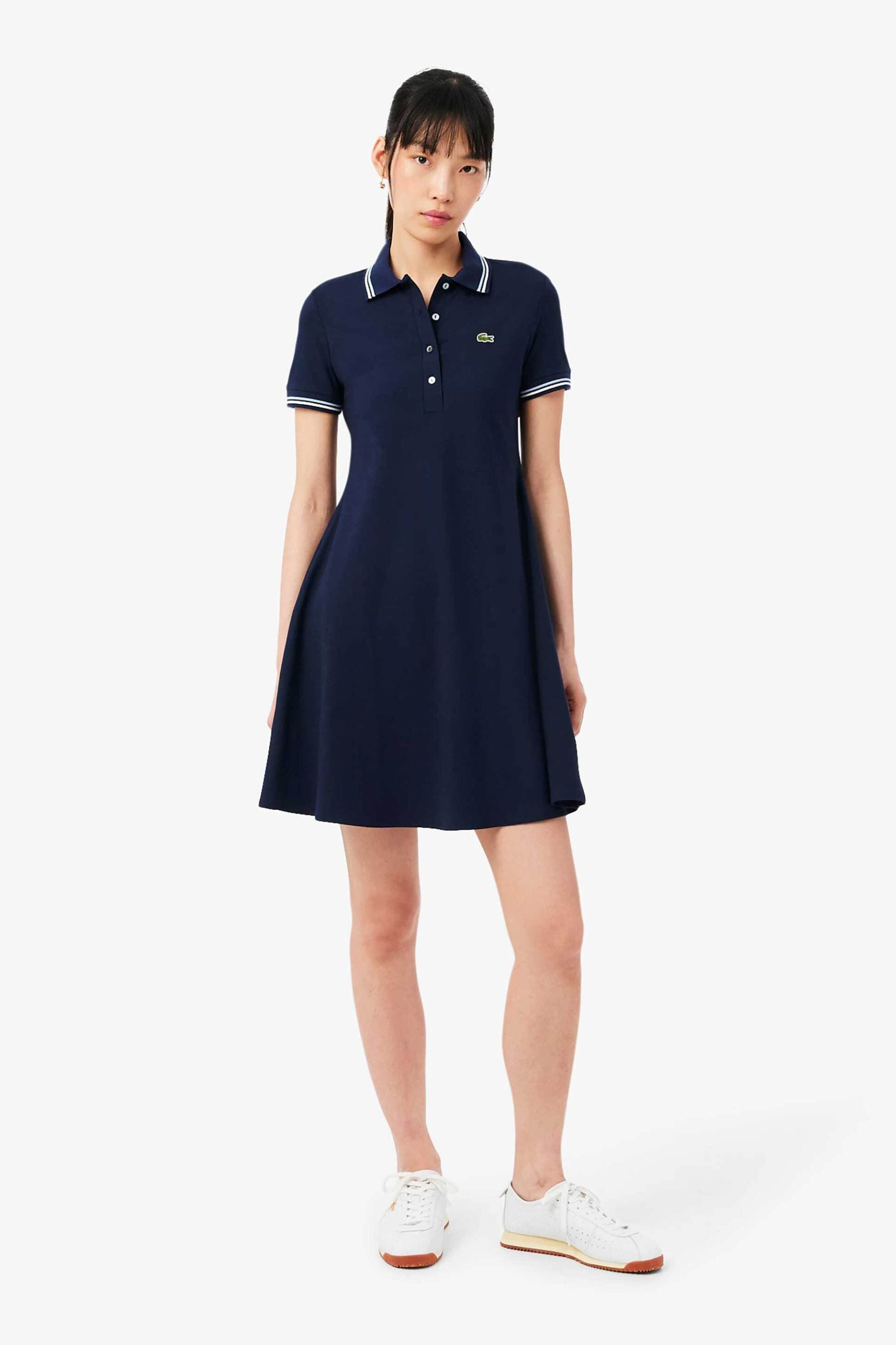 Lacoste γυναικείο mini φόρεμα πόλο με λογότυπο Flared Fit