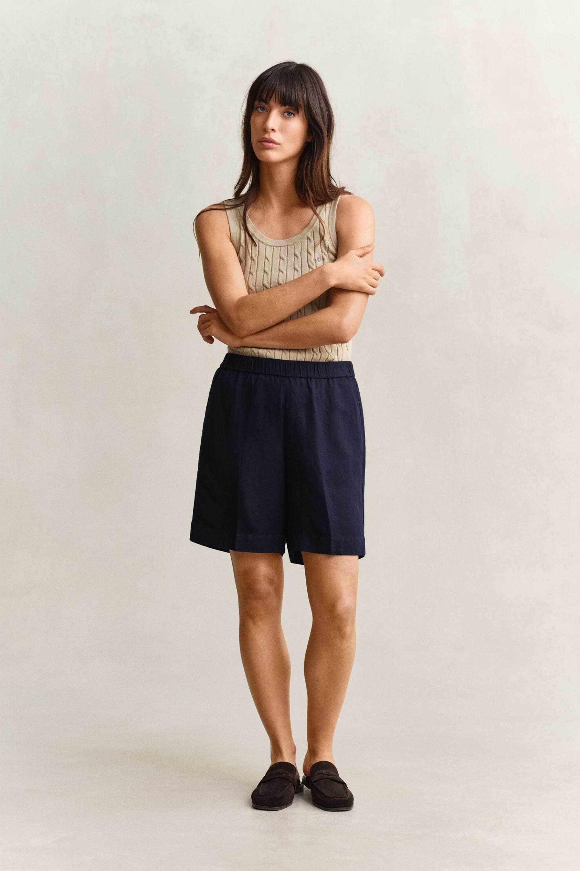 Gant γυναικεία βερμούδα με ελαστική μέση Relaxed Fit