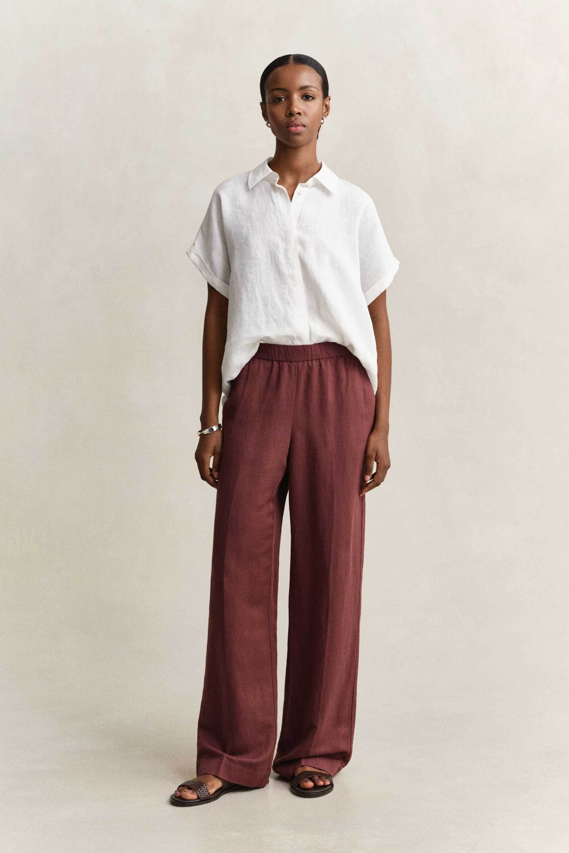 Gant γυναικείο παντελόνι με ελαστική μέση Relaxed Fit