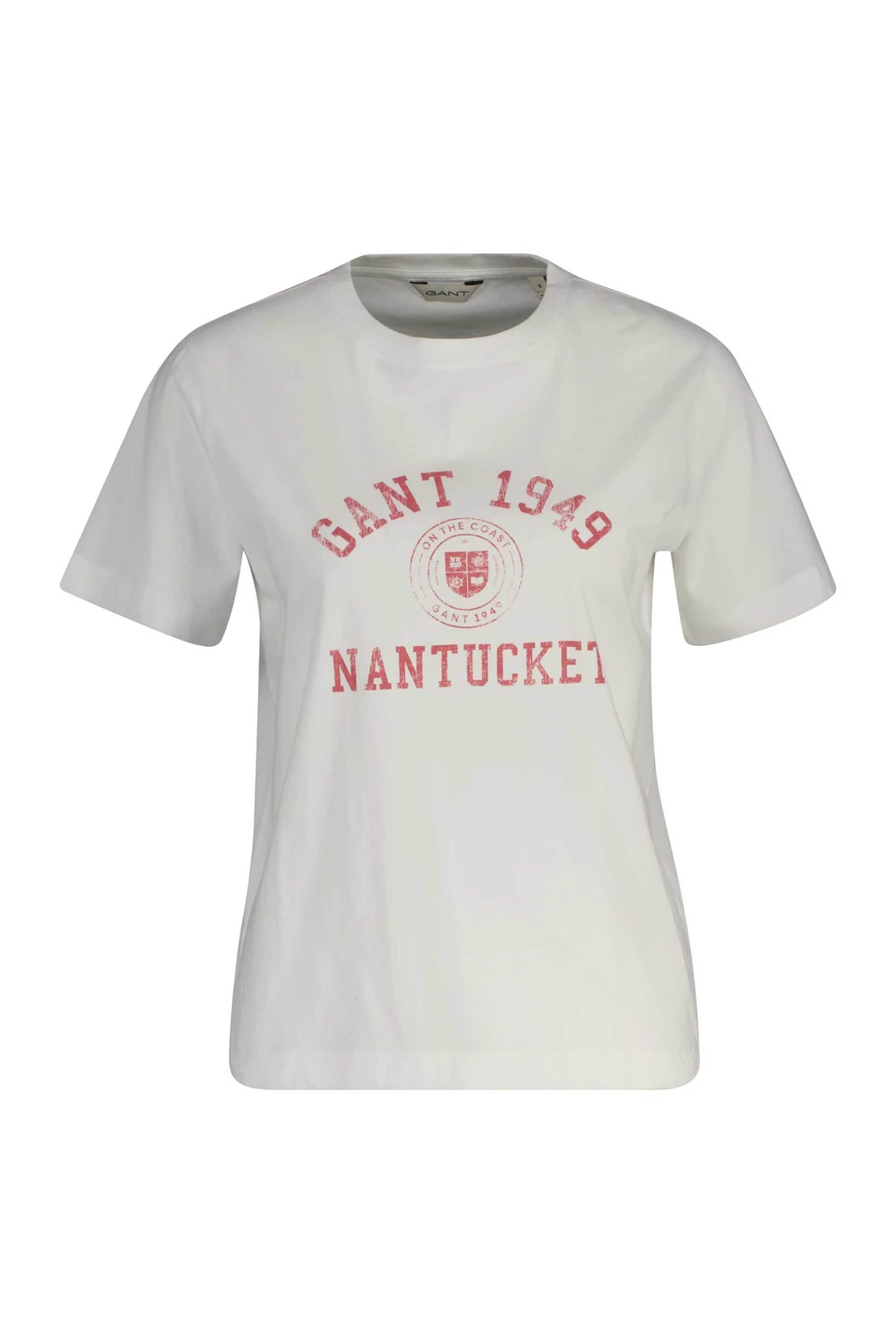 Gant γυναικείο T-shirt με graphic logo print Regular Fit