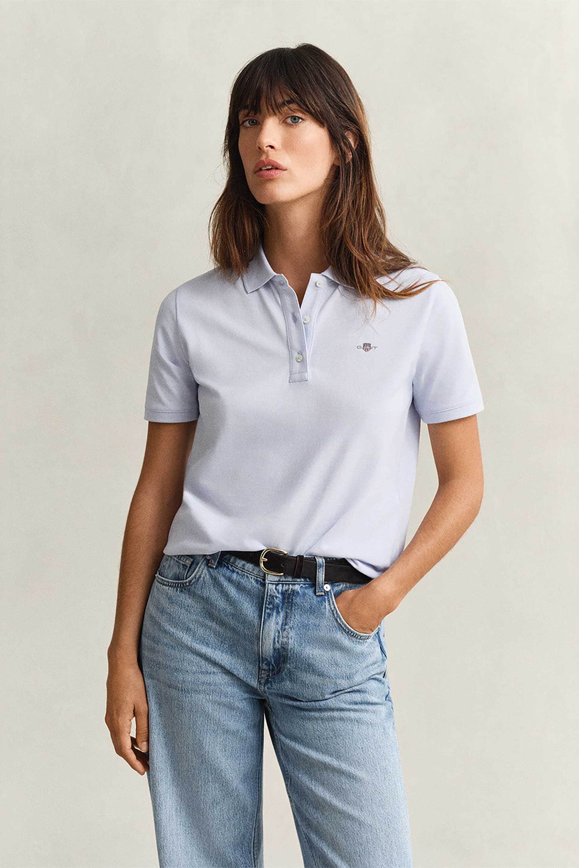 Gant γυναικεία μπλούζα πόλο πικέ με λογότυπο Regular Fit