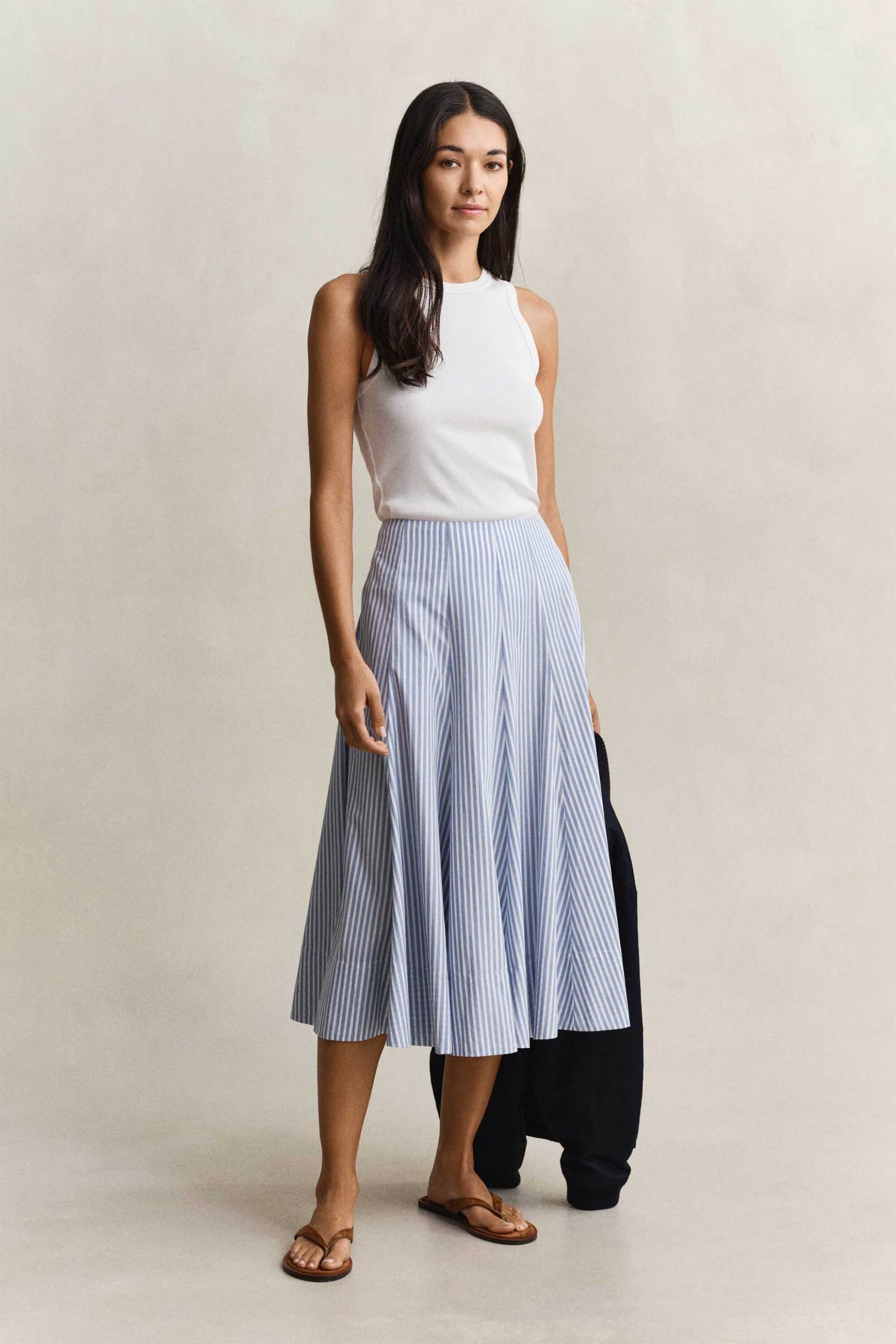 Gant γυναικεία midi φούστα με ριγέ σχέδιο Regular Fit