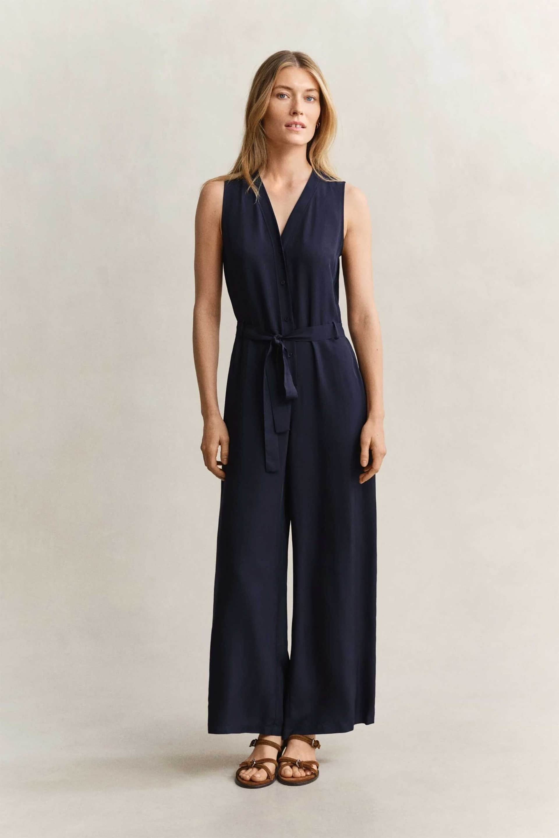 Gant γυναικεία ολόσωμη φόρμα αμάνικη με ζώνη Regular Fit