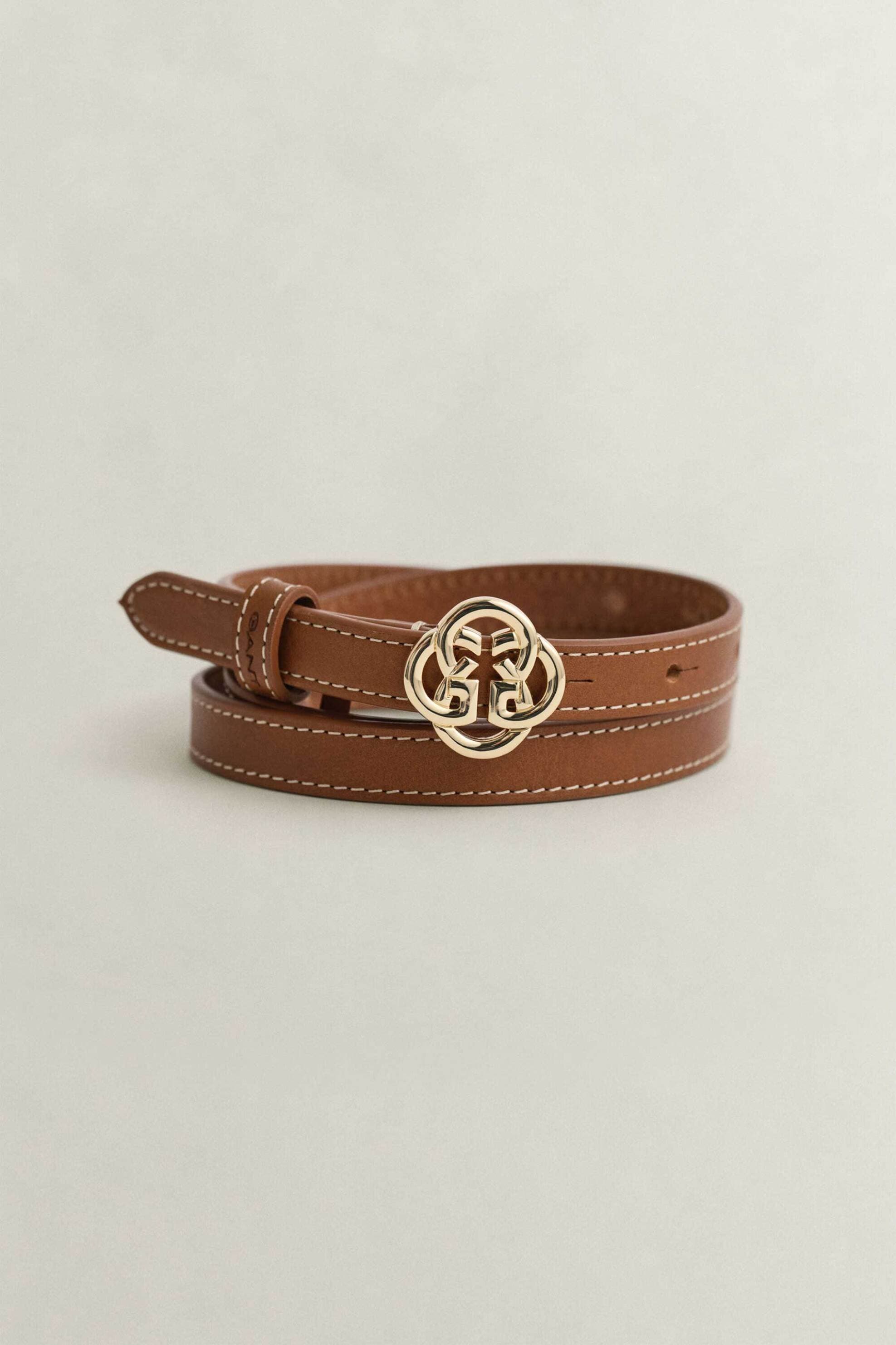 Gant γυναικεία δερμάτινη ζώνη με μεταλλικό monogram
