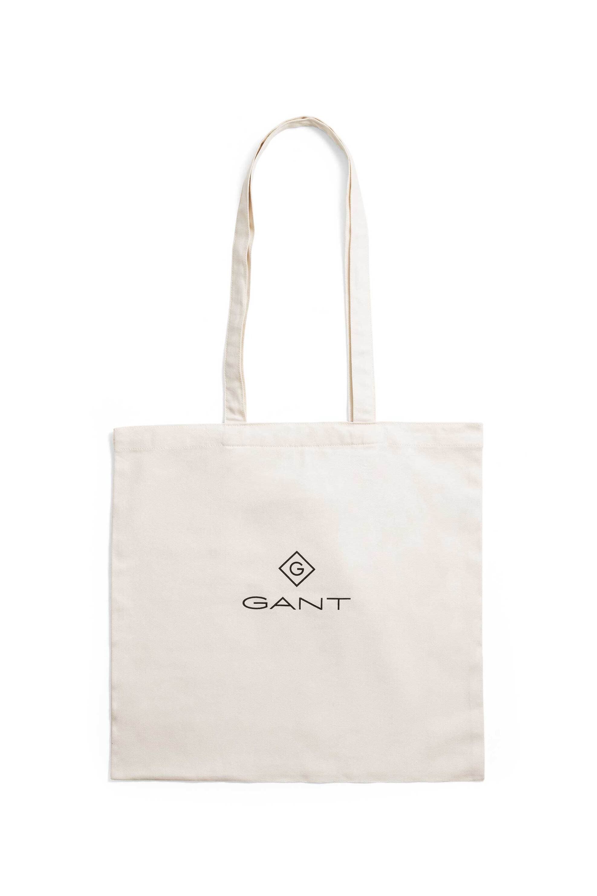 Gant γυναικεία βαμβακερή τσάντα shopper μονόχρωμη με logo print | ONE SIZE