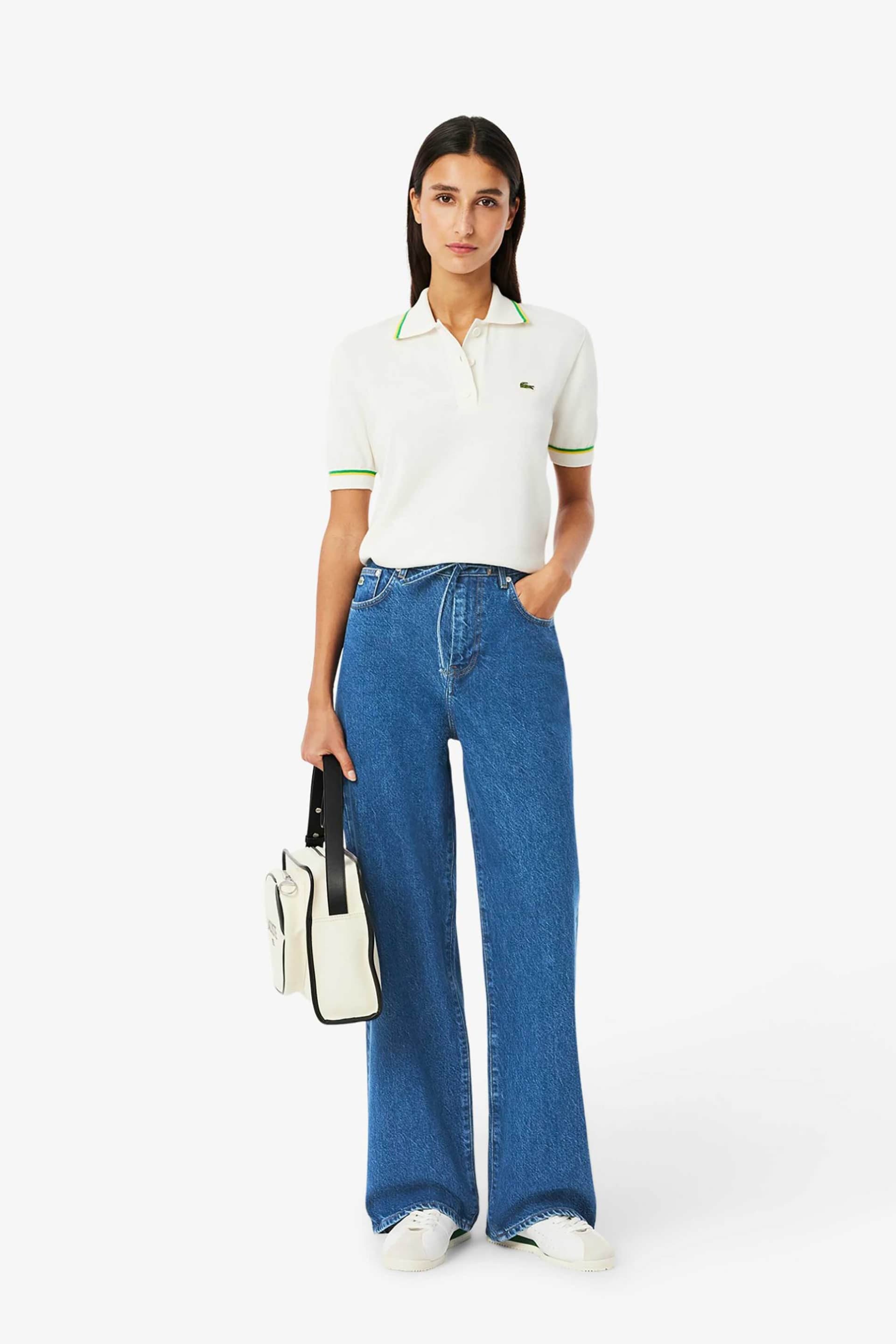Lacoste γυναικείο τζιν παντελόνι πεντάτσεπο Wide Leg
