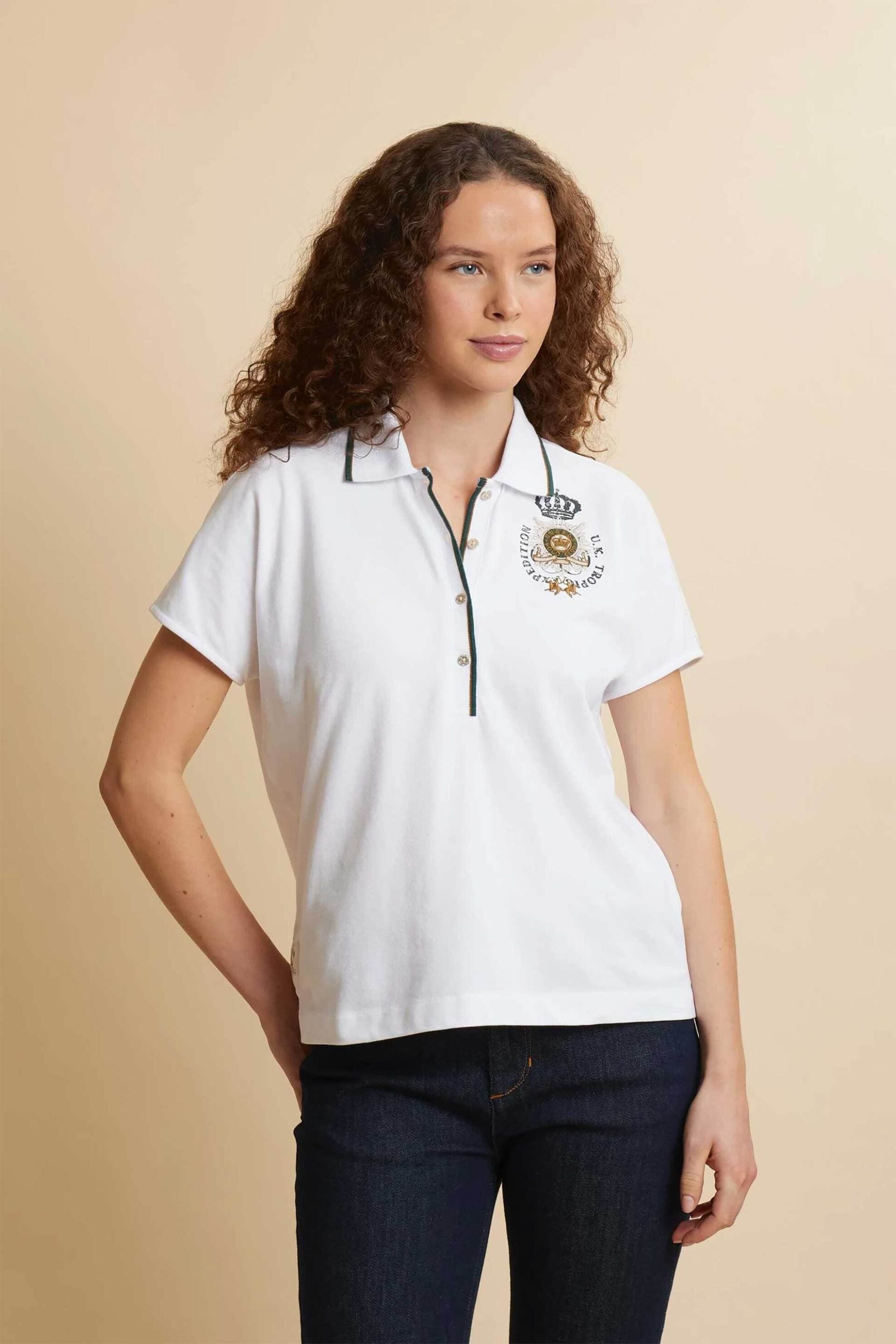 La Martina γυναικεία μπλούζα πόλο πικέ με κεντημένο guard έμβλημα Regular Fit "Corazon"