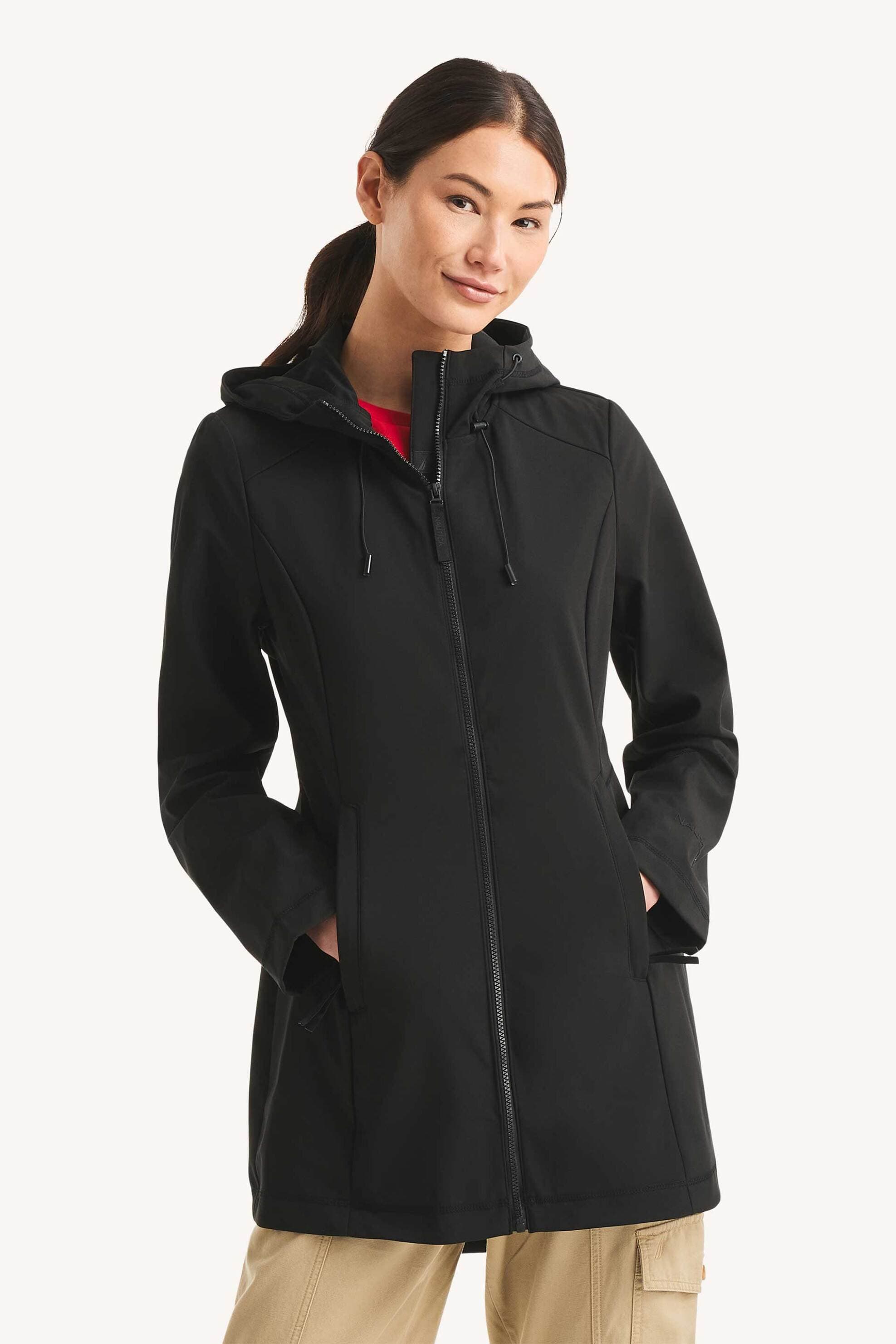 Nautica γυναικείο αδιάβροχο μπουφάν με κουκούλα Classic Fit