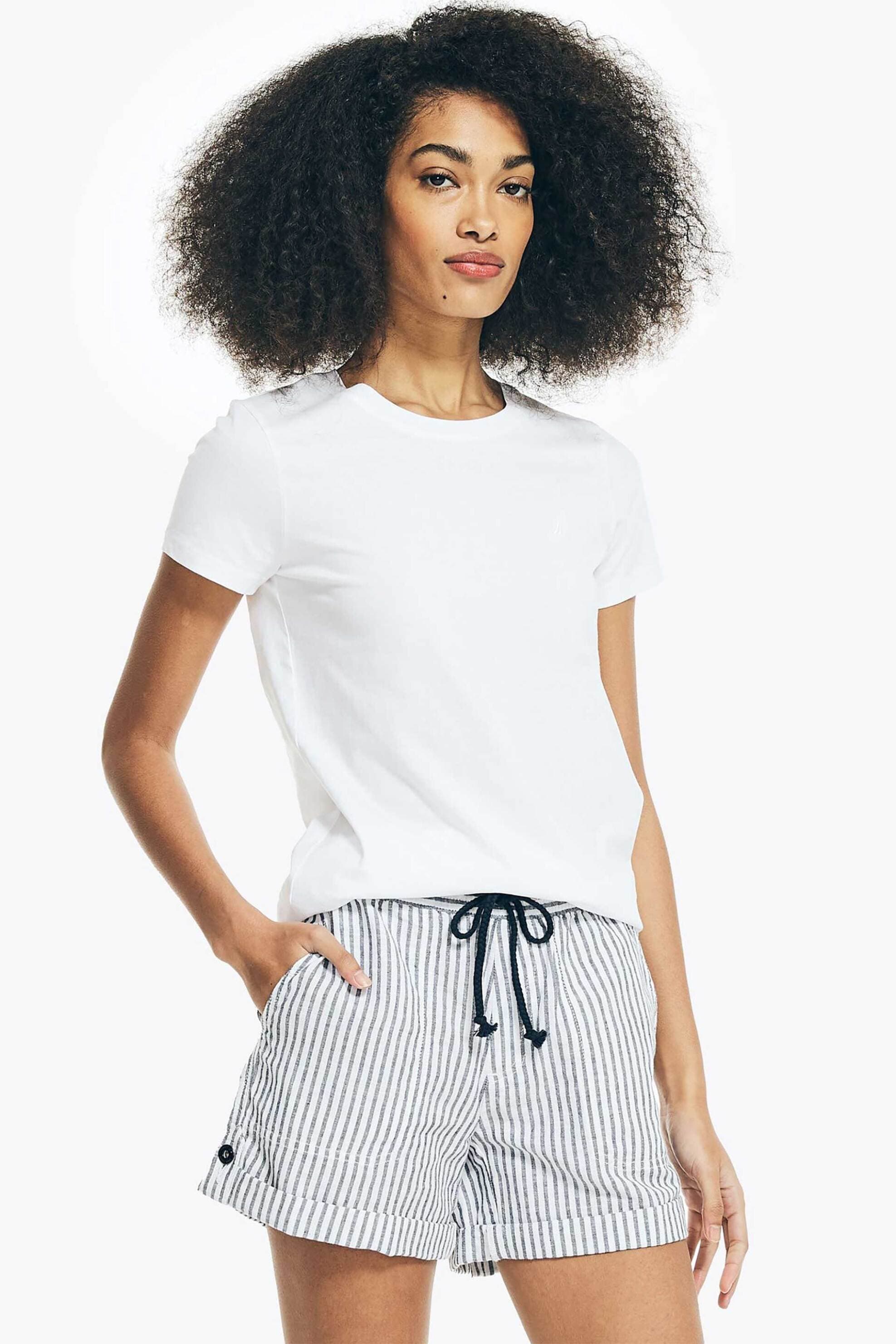 Nautica γυναικείο T-shirt με κεντημένο λογότυπο Classic Fit