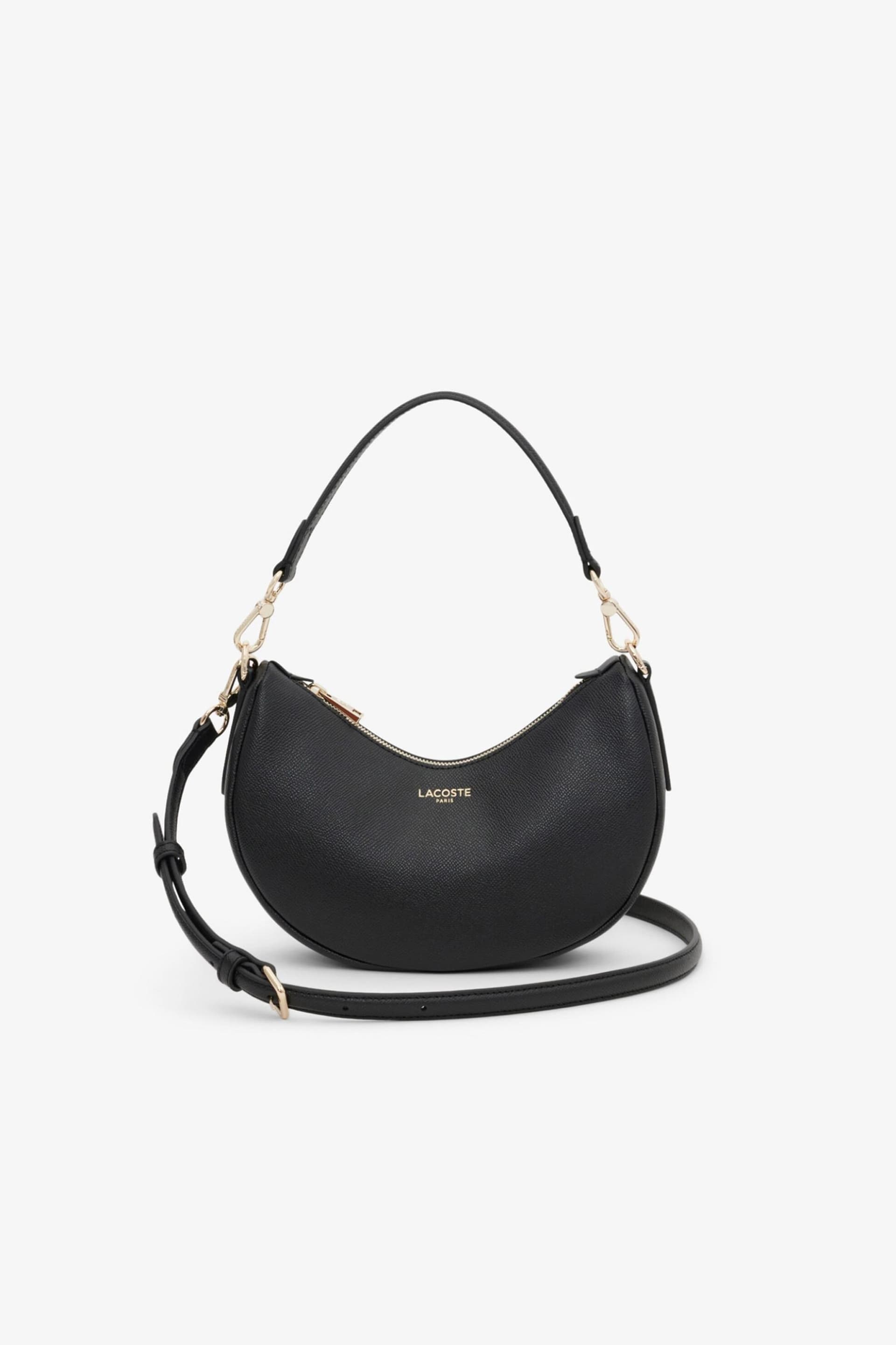 Lacoste γυναικεία δερμάτινη τσάντα ώμου με λογότυπο "Small Champs-Élysées Half-Moon"