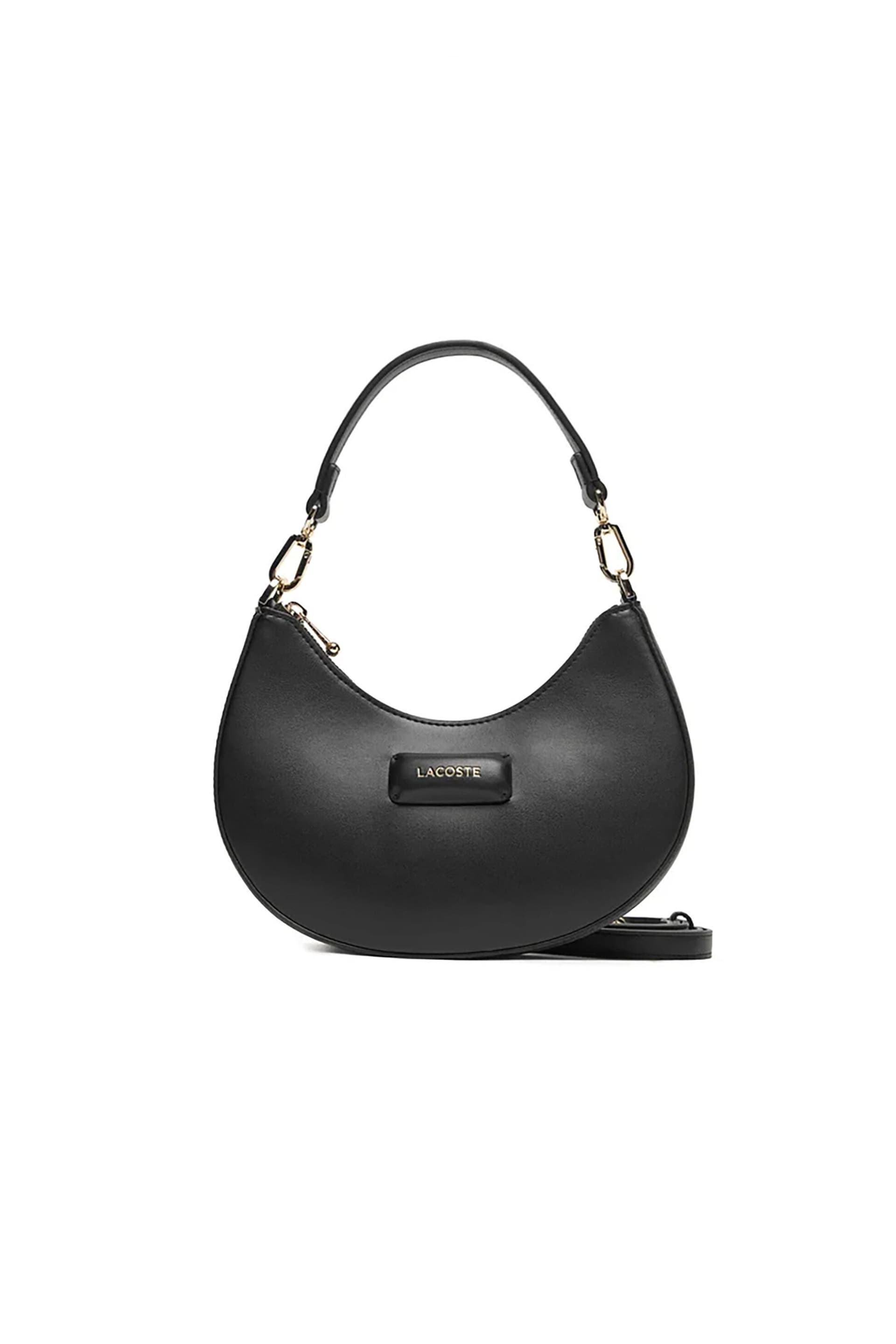Lacoste γυναικεία τσάντα ώμου μονόχρωμη με ανάγλυφο λογότυπο | ONE SIZE