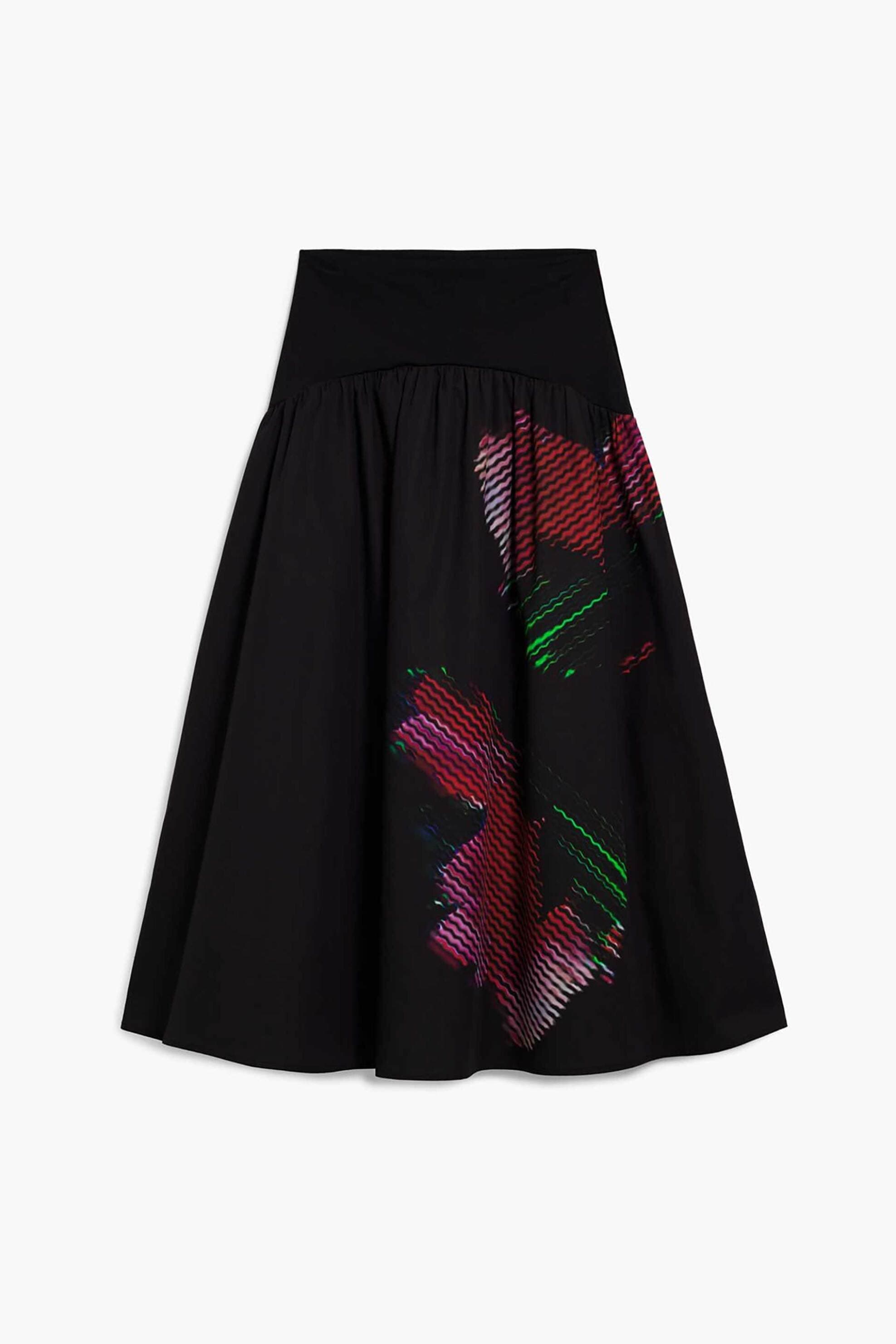 Desigual γυναικεία midi φούστα με floral print Regular Fit "Cane"