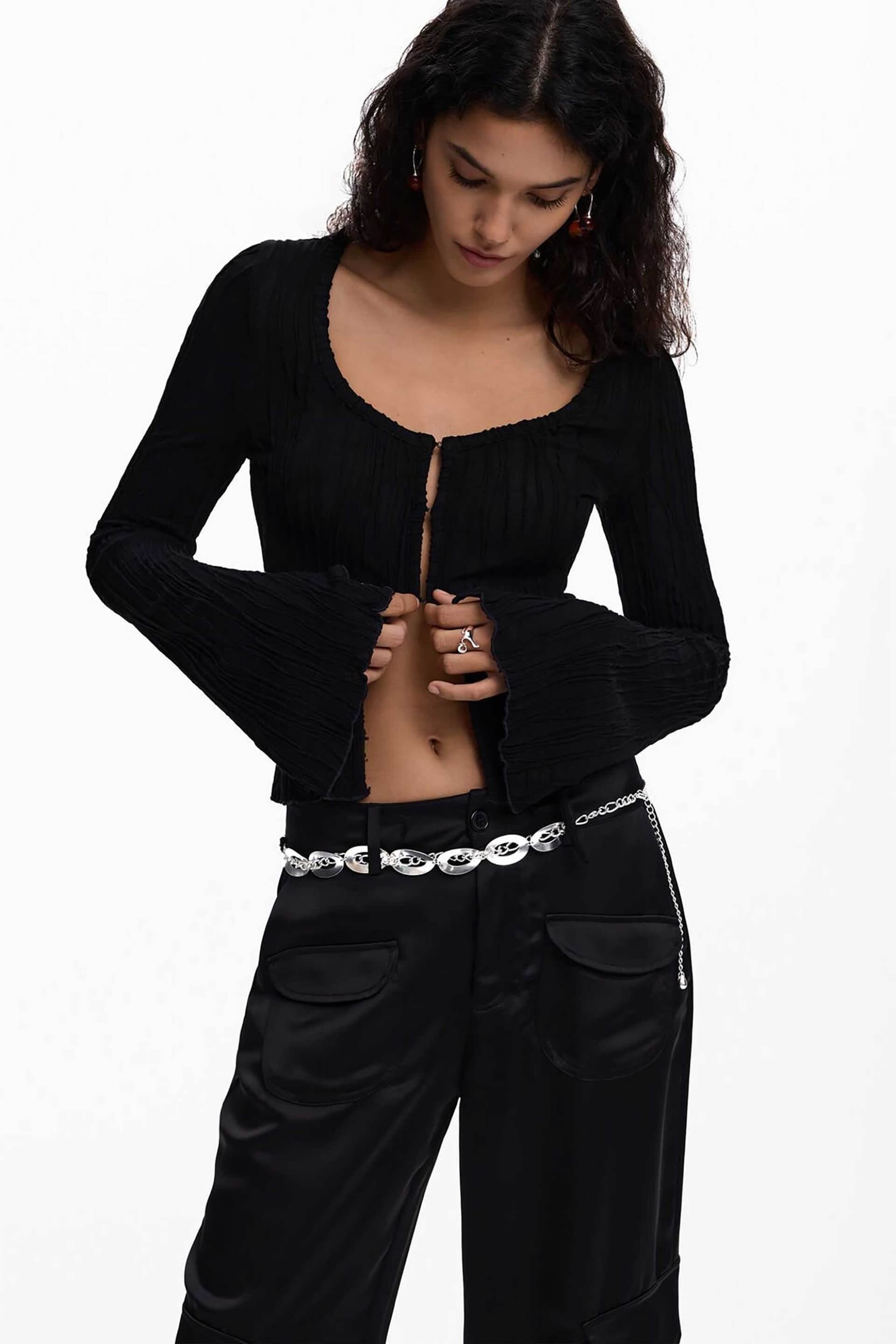 Desigual γυναικεία πλεκτή ζακέτα μονόχρωμη "Bucarest"