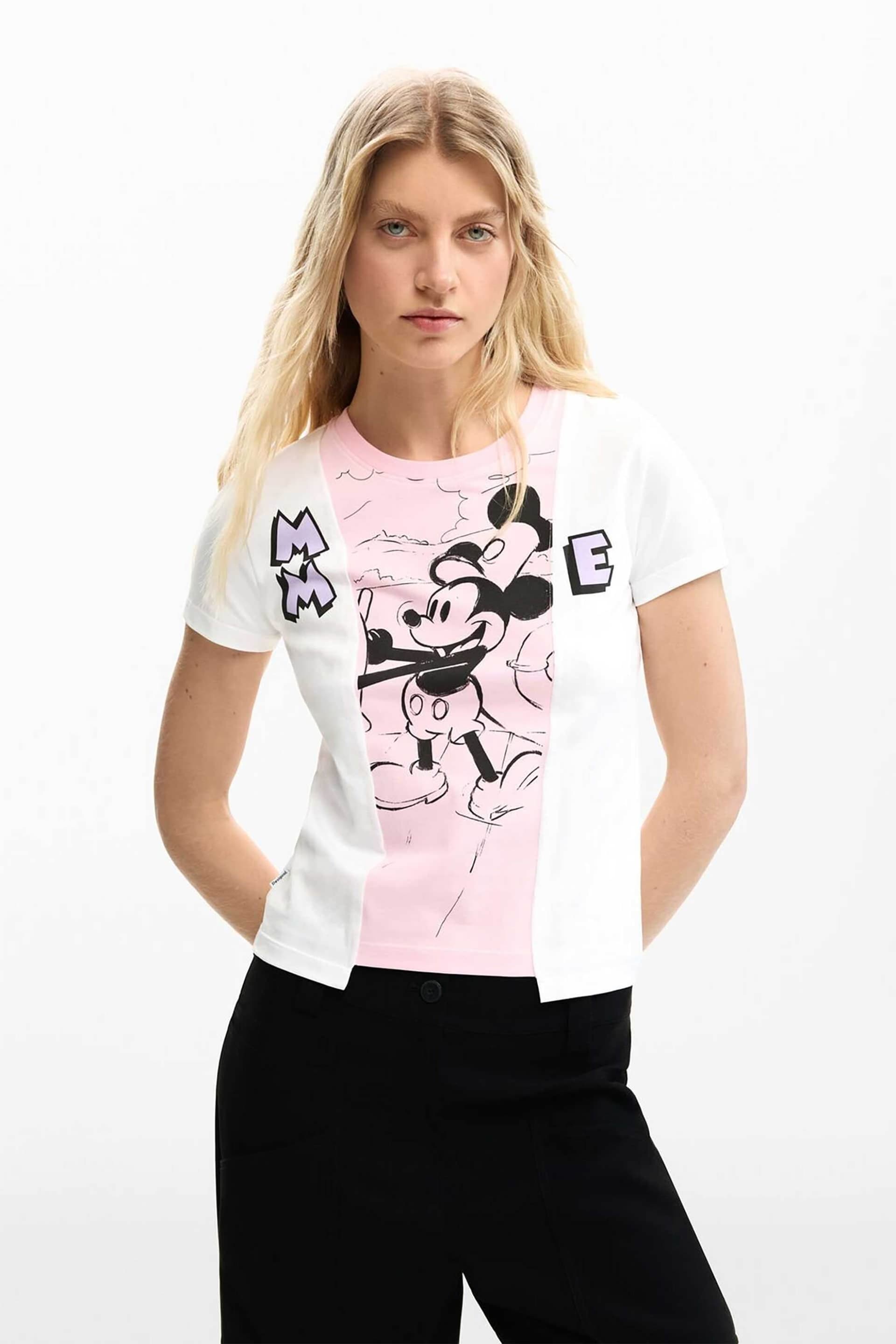 Desigual γυναικείο T-shirt με print Regular Fit "Mickey Mouse™"