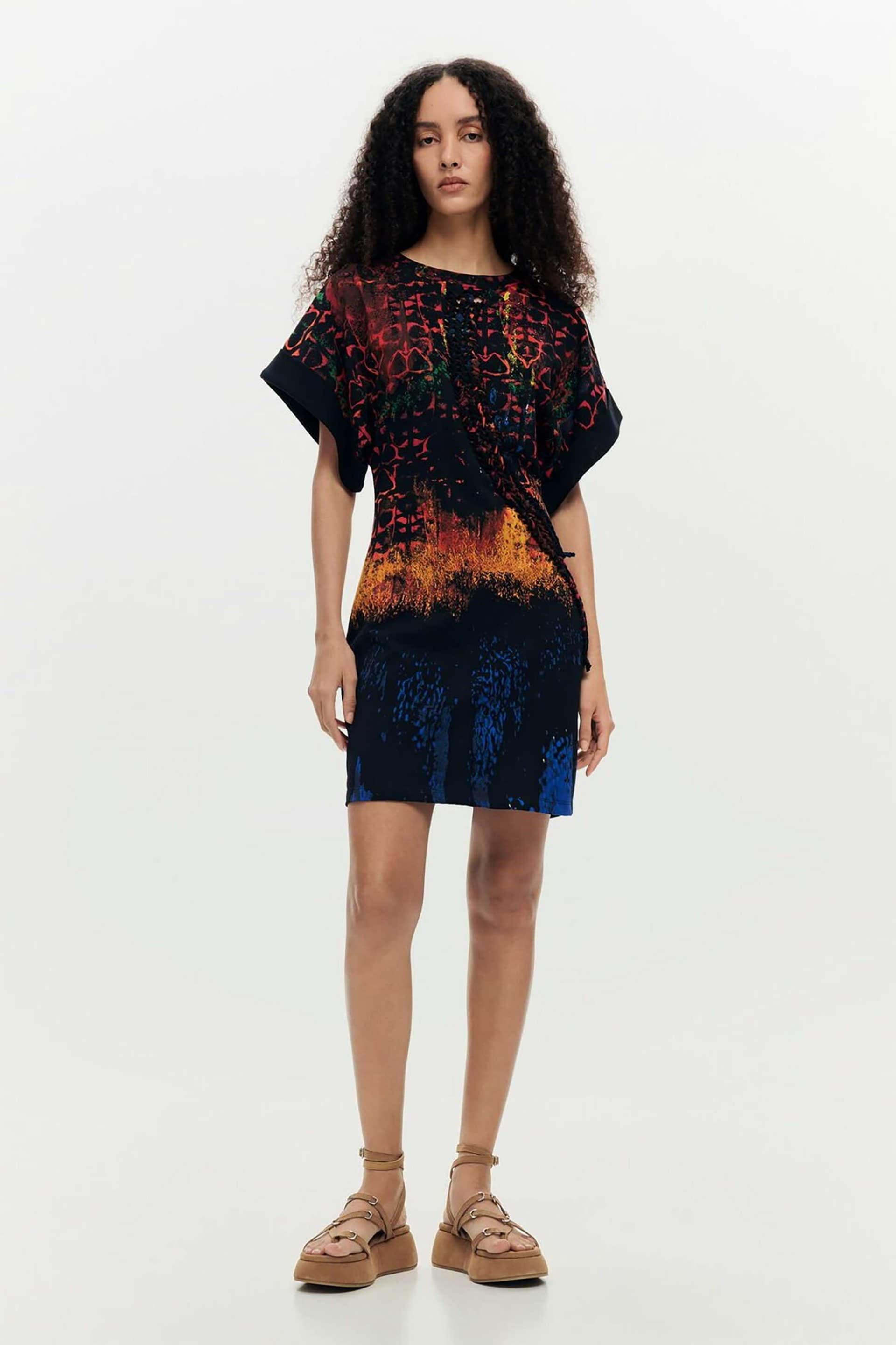 Desigual γυναικείο mini φόρεμα με all-over "Bettle" by Christian Lacroix