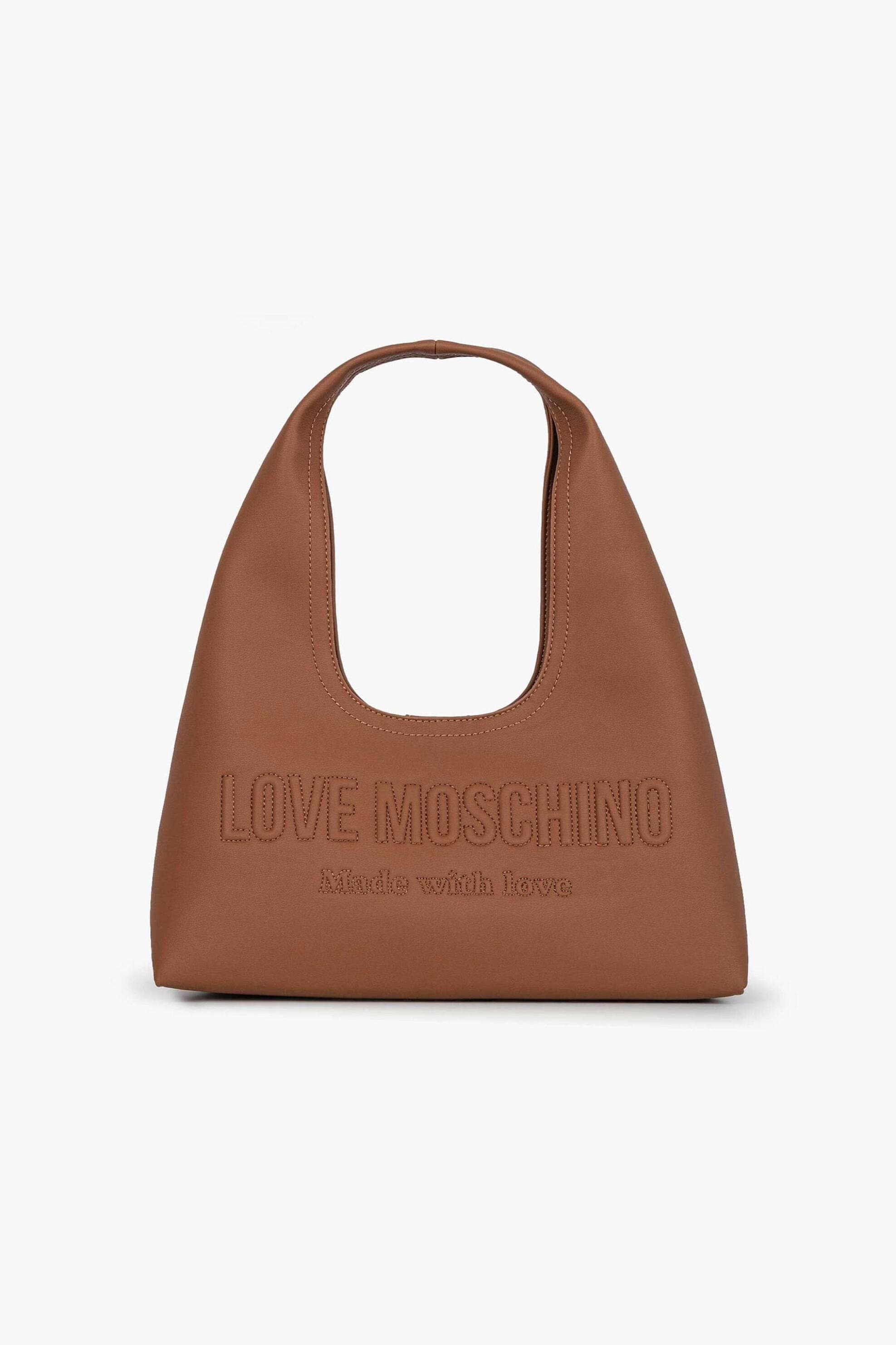 Love Moschino γυναικεία τσάντα ώμου με ανάγλυφο λογότυπο