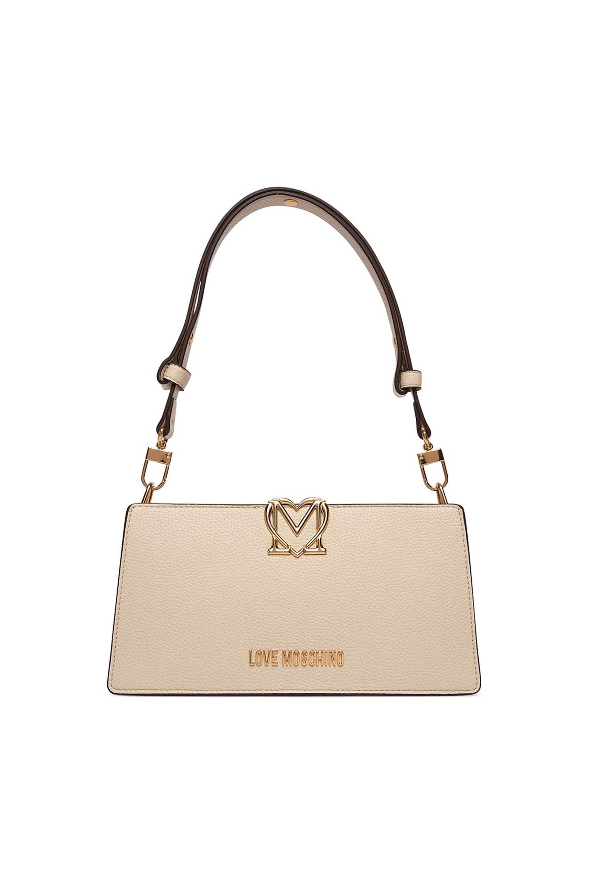 Love Moschino γυναικεία τσάντα ώμου με μεταλλικό λογότυπο