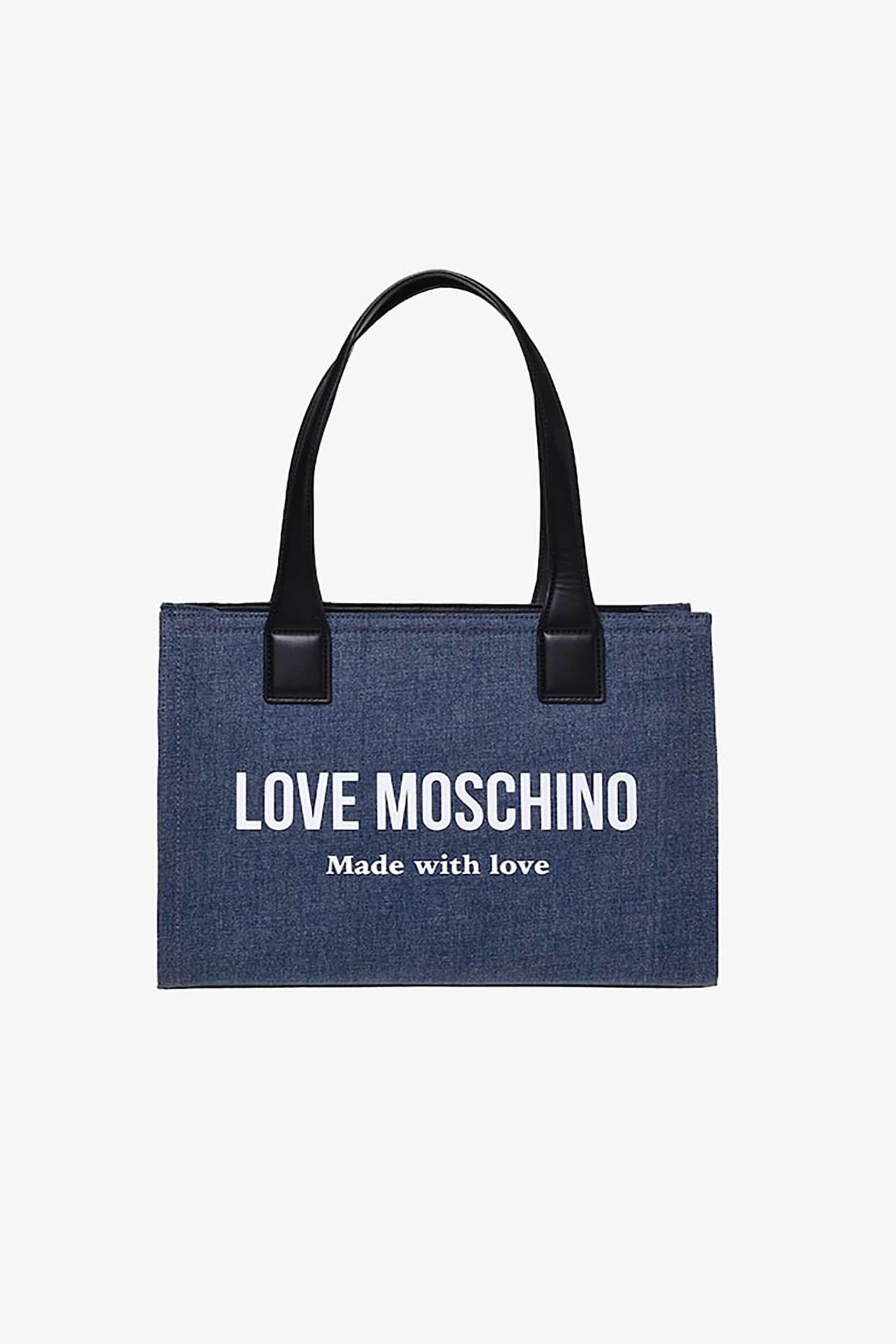 Love Moschino γυναικεία denim τσάντα ώμου με λογότυπο | ONE SIZE