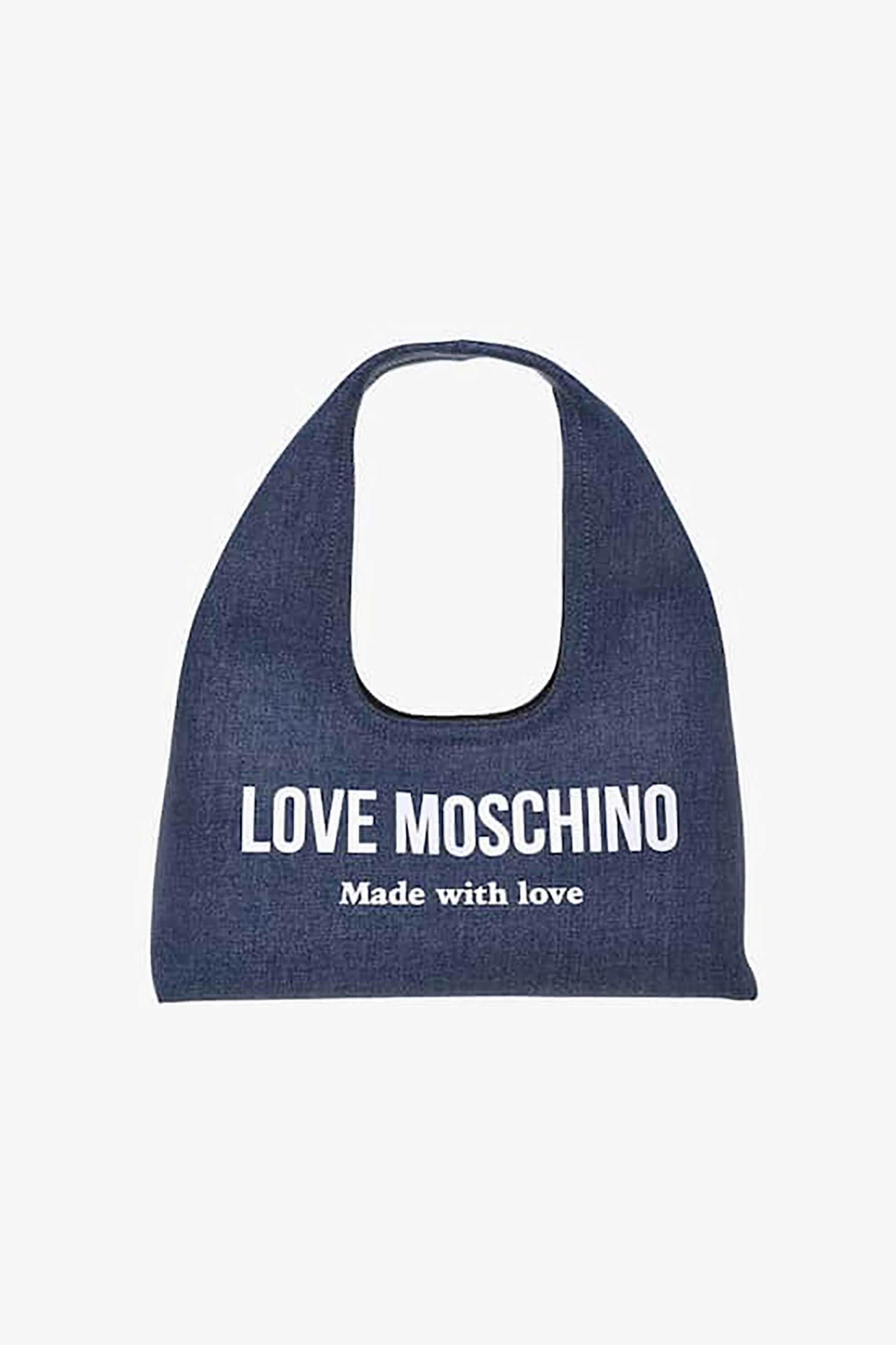 Love Moschino γυναικεία denim τσάντα ώμου με λογότυπο | ONE SIZE