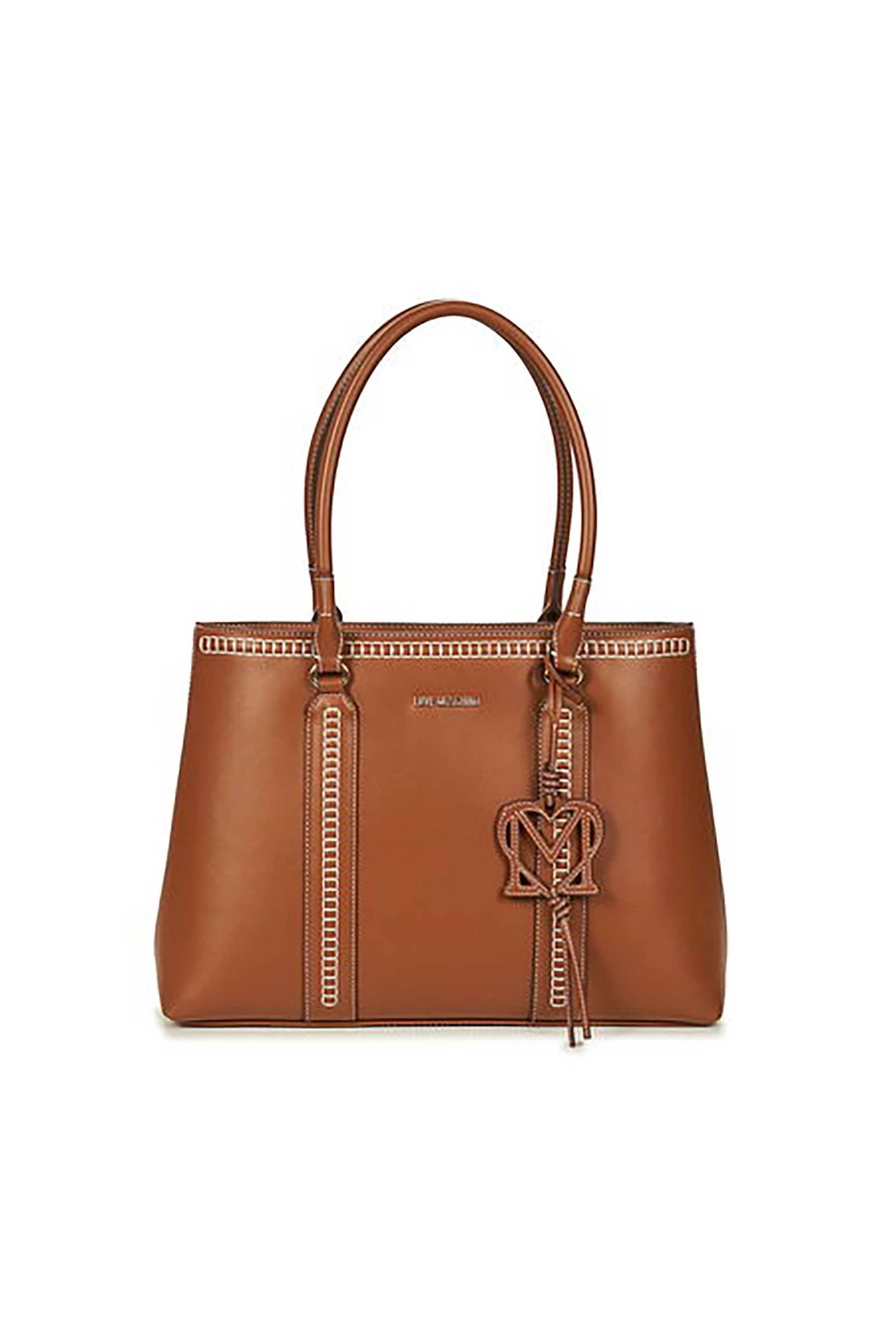 Love Moschino γυναικεία τσάντα ώμου με μεταλλικό λογότυπο