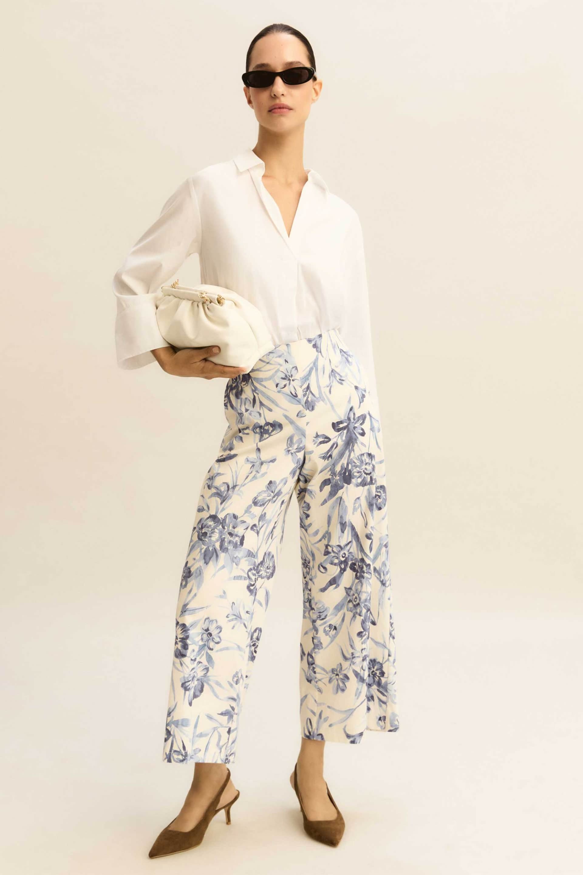 Emme by Marella γυναικείο παντελόνι με floral print "Emmtapioca"