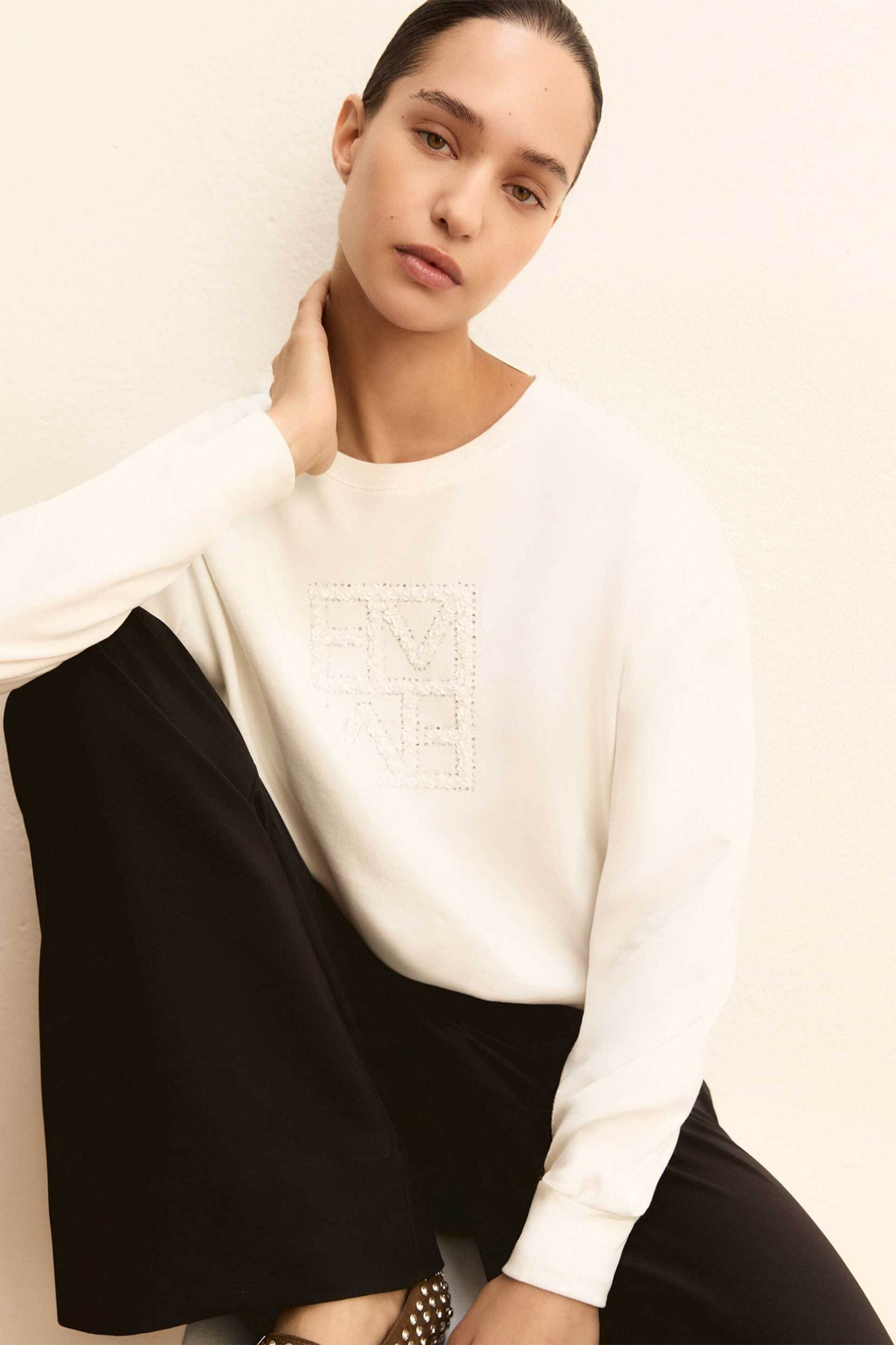 Emme by Marella γυναικείο φούτερ με logo στο στήθος "Emmarmony"