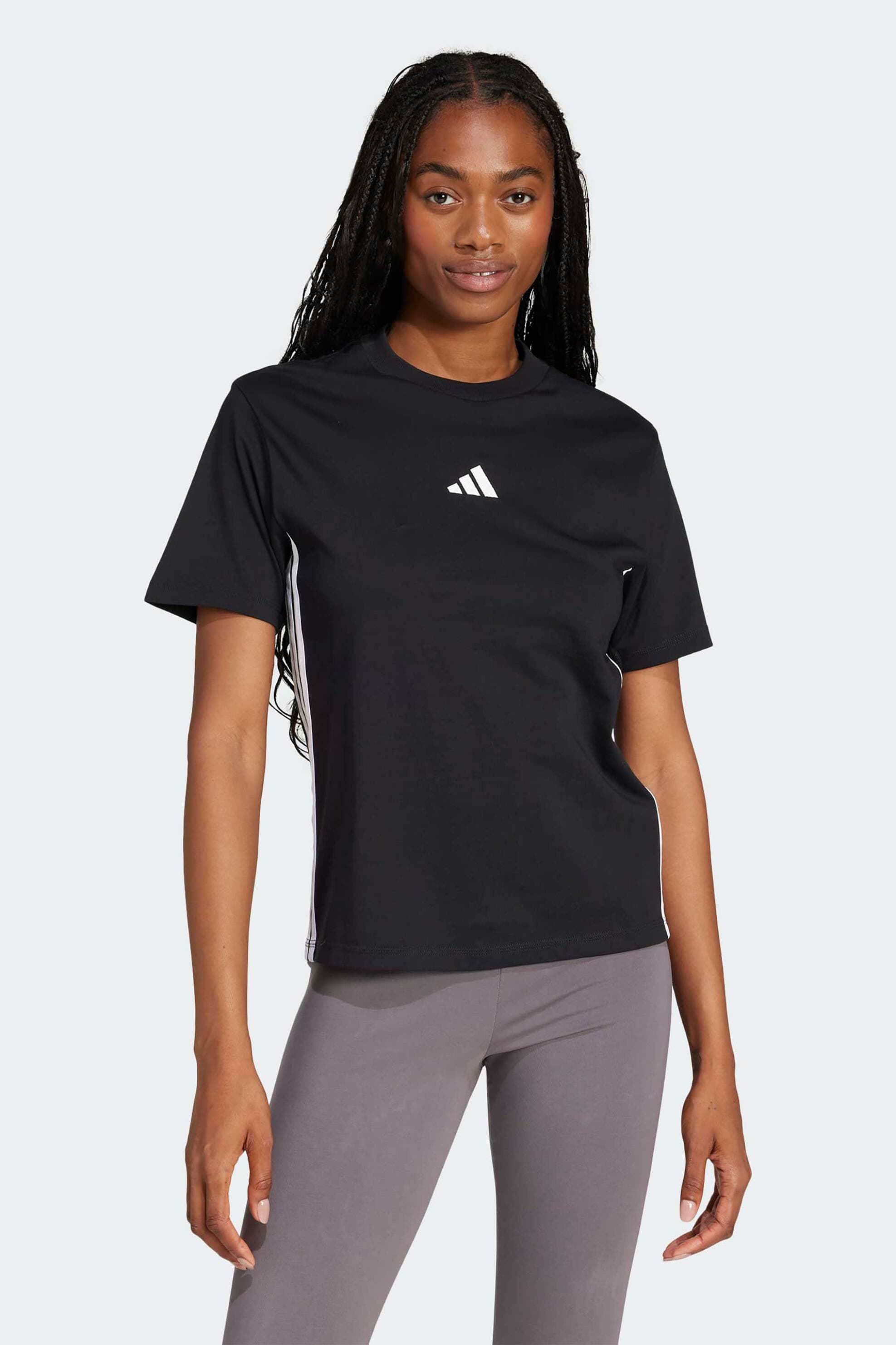 Adidas γυναικείο T-shirt με λογότυπο Regular Fit "3-Stripes Essentials"