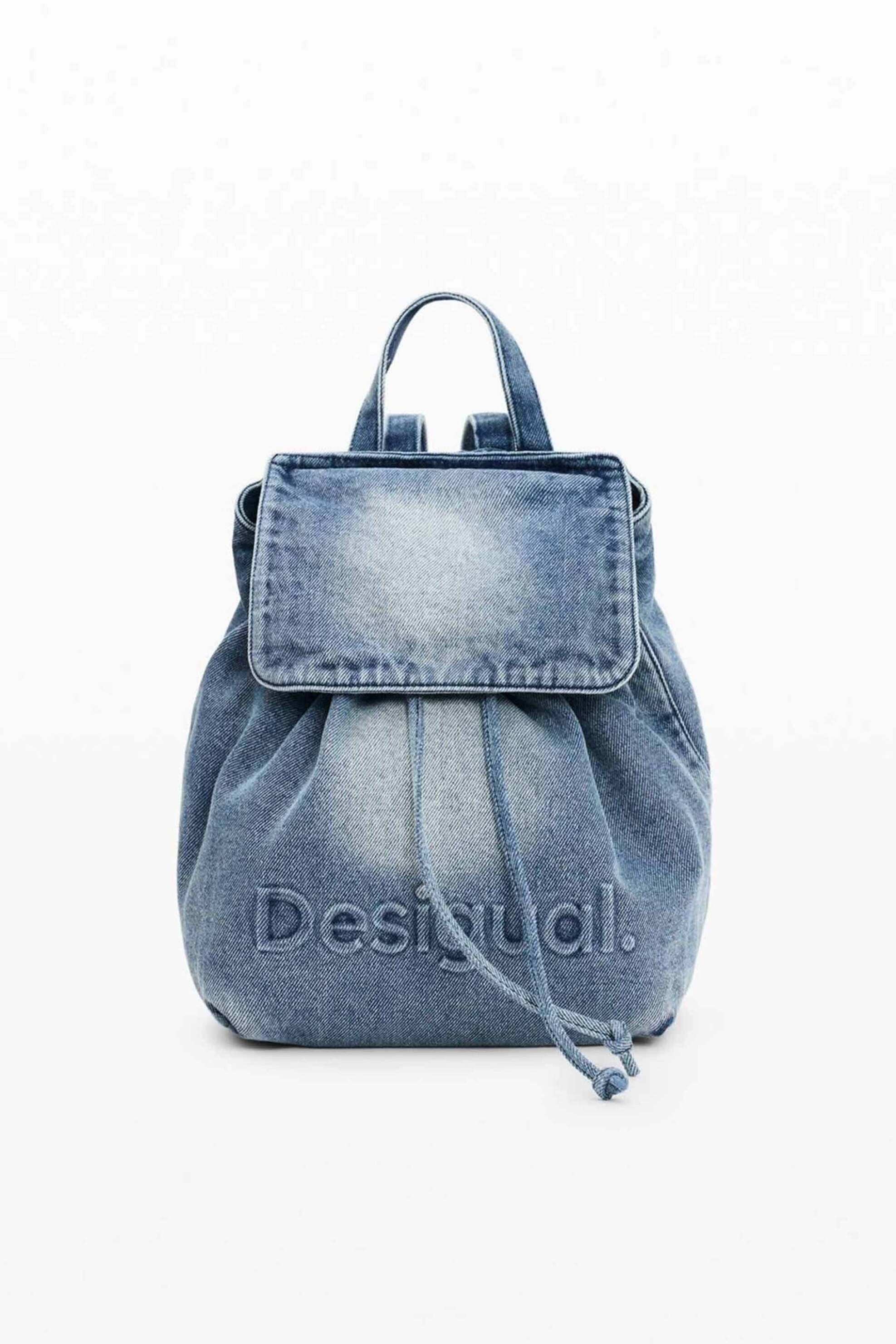 Desigual γυναικείο denim backpack με λογότυπο "Half Logo" | ONE SIZE