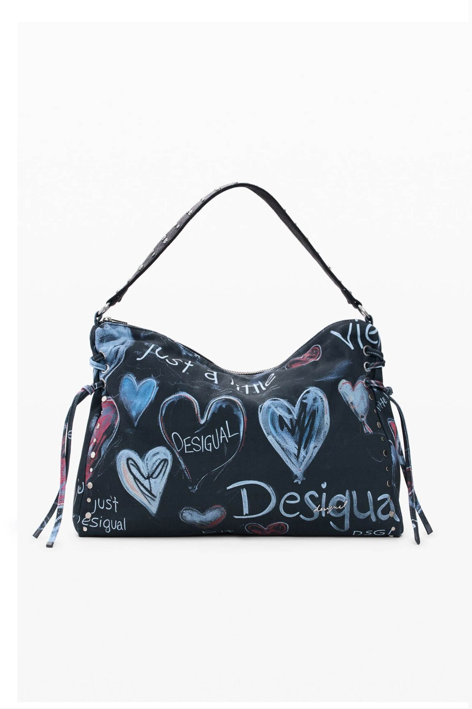 Desigual γυναικεία τσάντα ώμου με lettering και σχέδια "Stacatto" | ONE SIZE