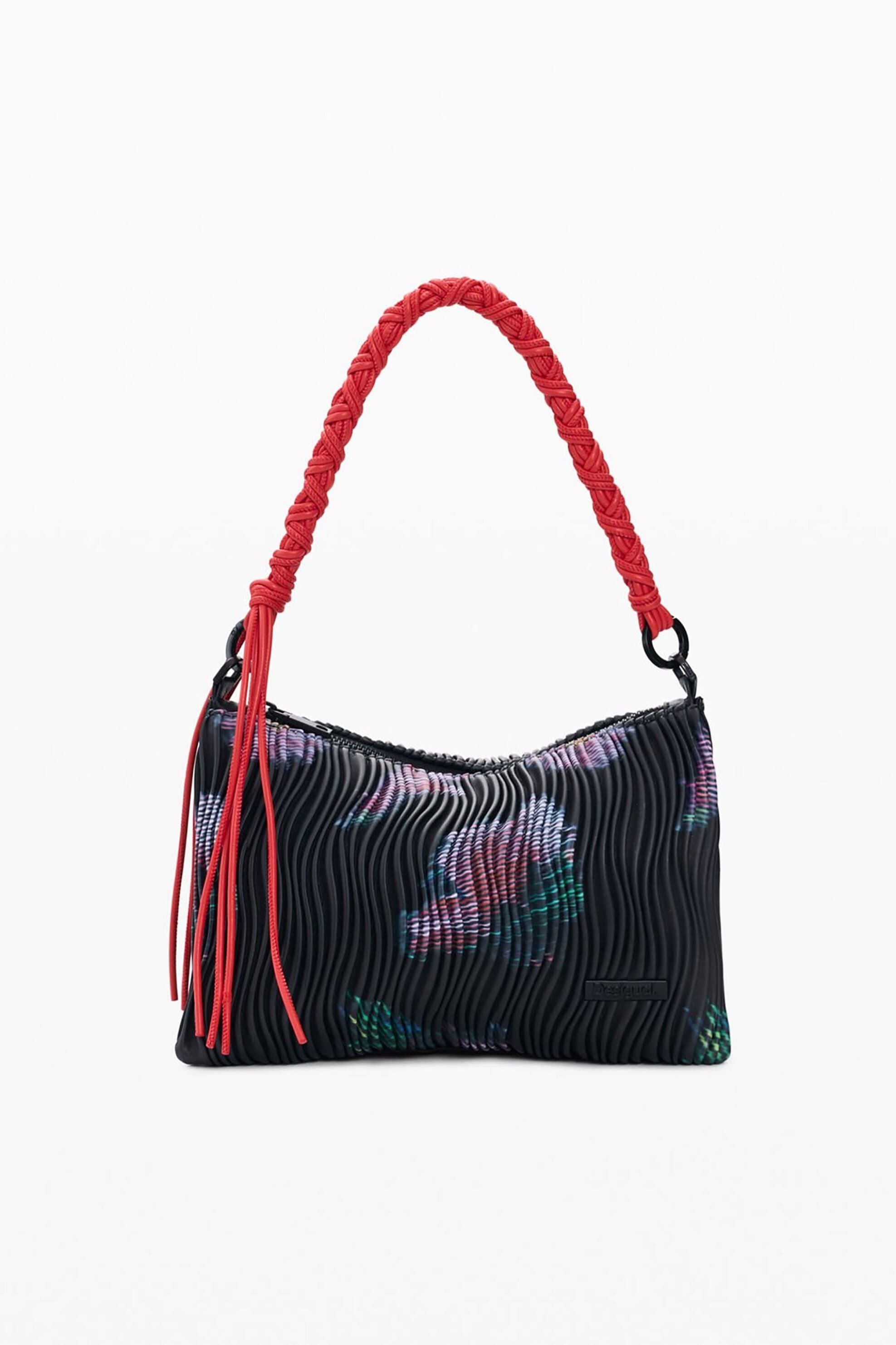 Desigual γυναικεία τσάντα ώμου με ανάγλυφη υφή δερματίνης και floral print "Xenon" | ONE SIZE