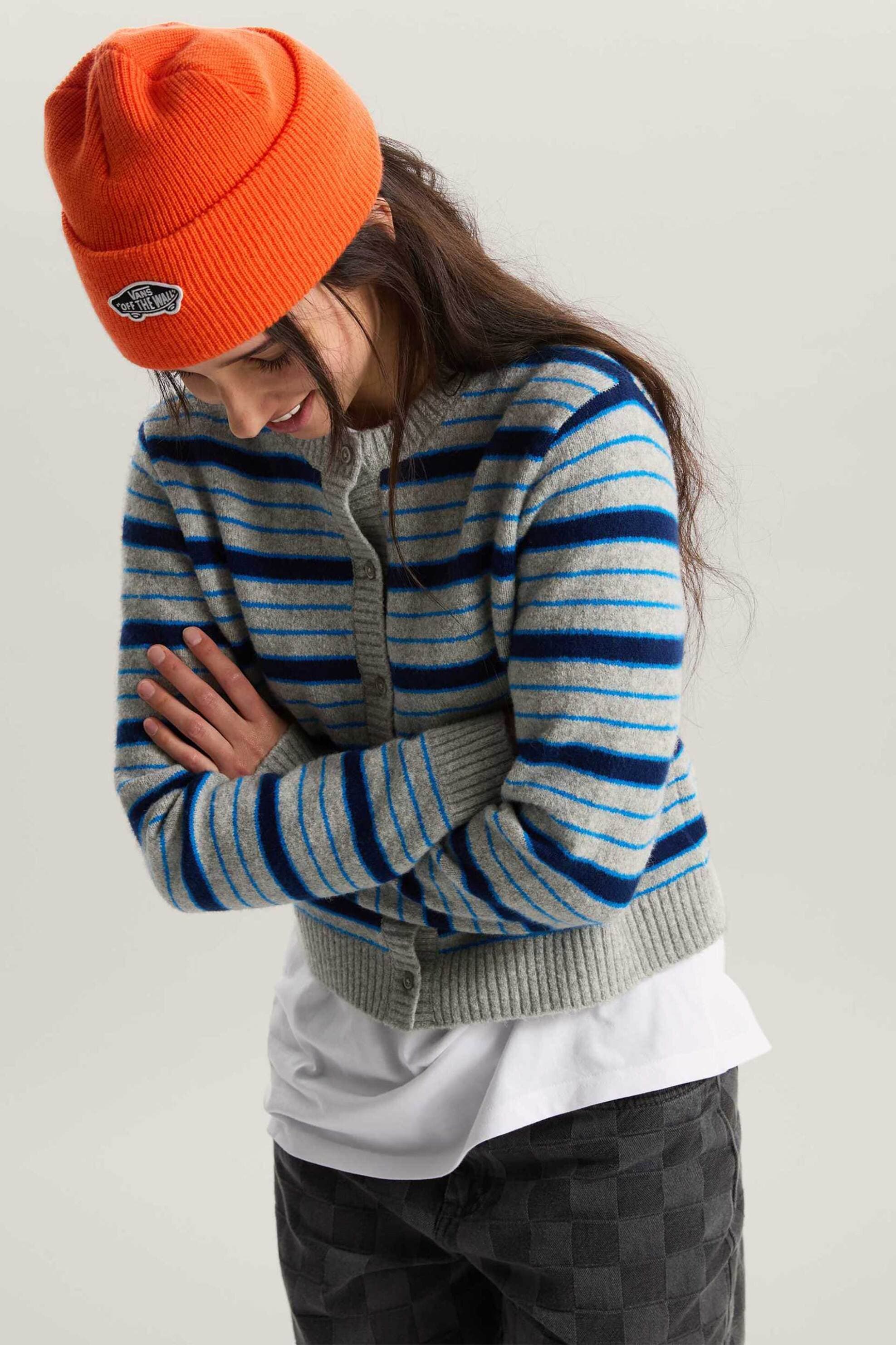 Vans γυναικεία πλεκτή ζακέτα με ριγέ σχέδιο Loose Fit "Dolly"