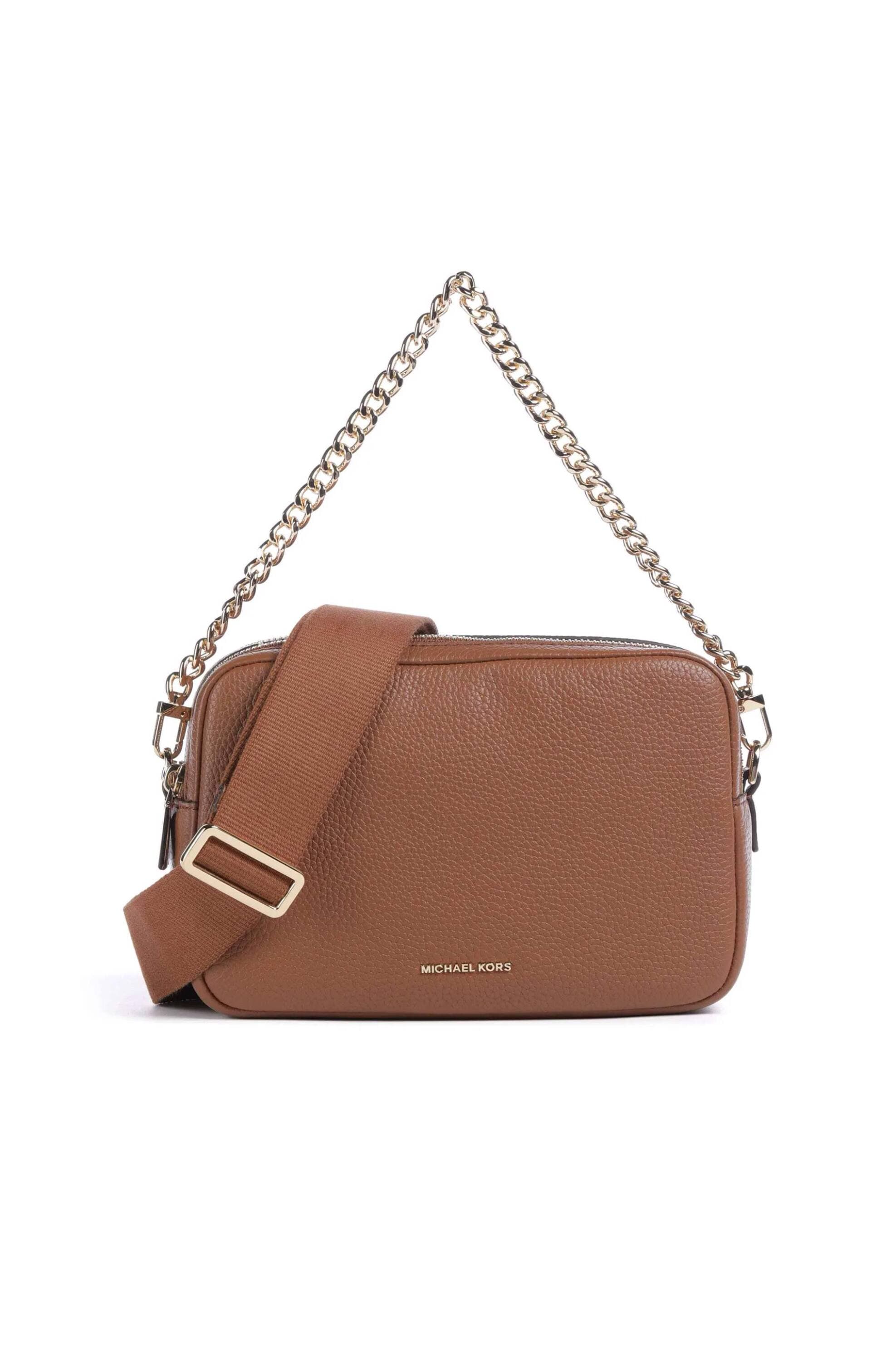 Michael Kors γυναικεία δερμάτινη τσάντα crossbody με μεταλλικό λογότυπο "Bryant" | ONE SIZE