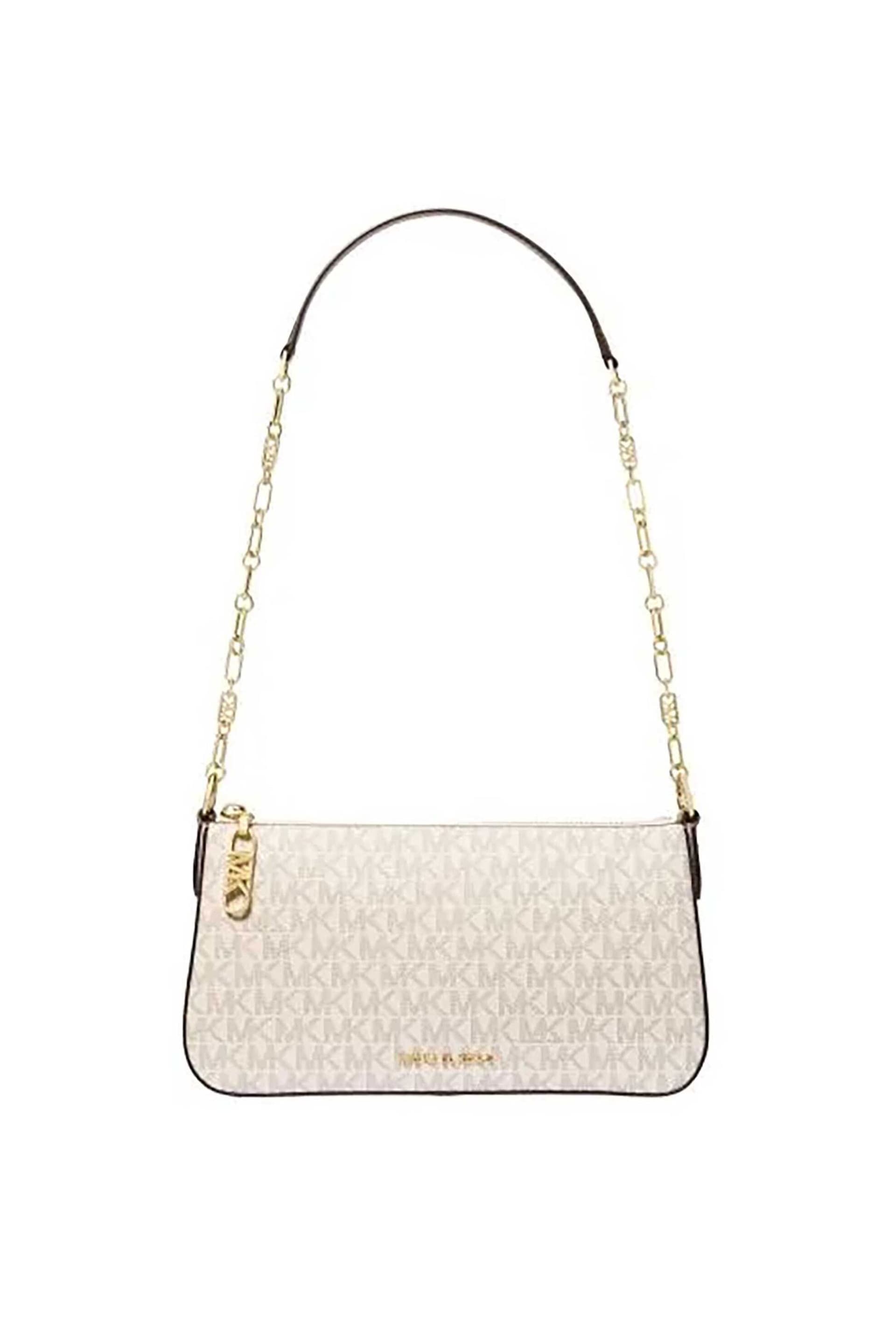 Michael Kors γυναικεία τσάντα ώμου με all-over monogram και μεταλλικό λογότυπο "Claire" | ONE SIZE