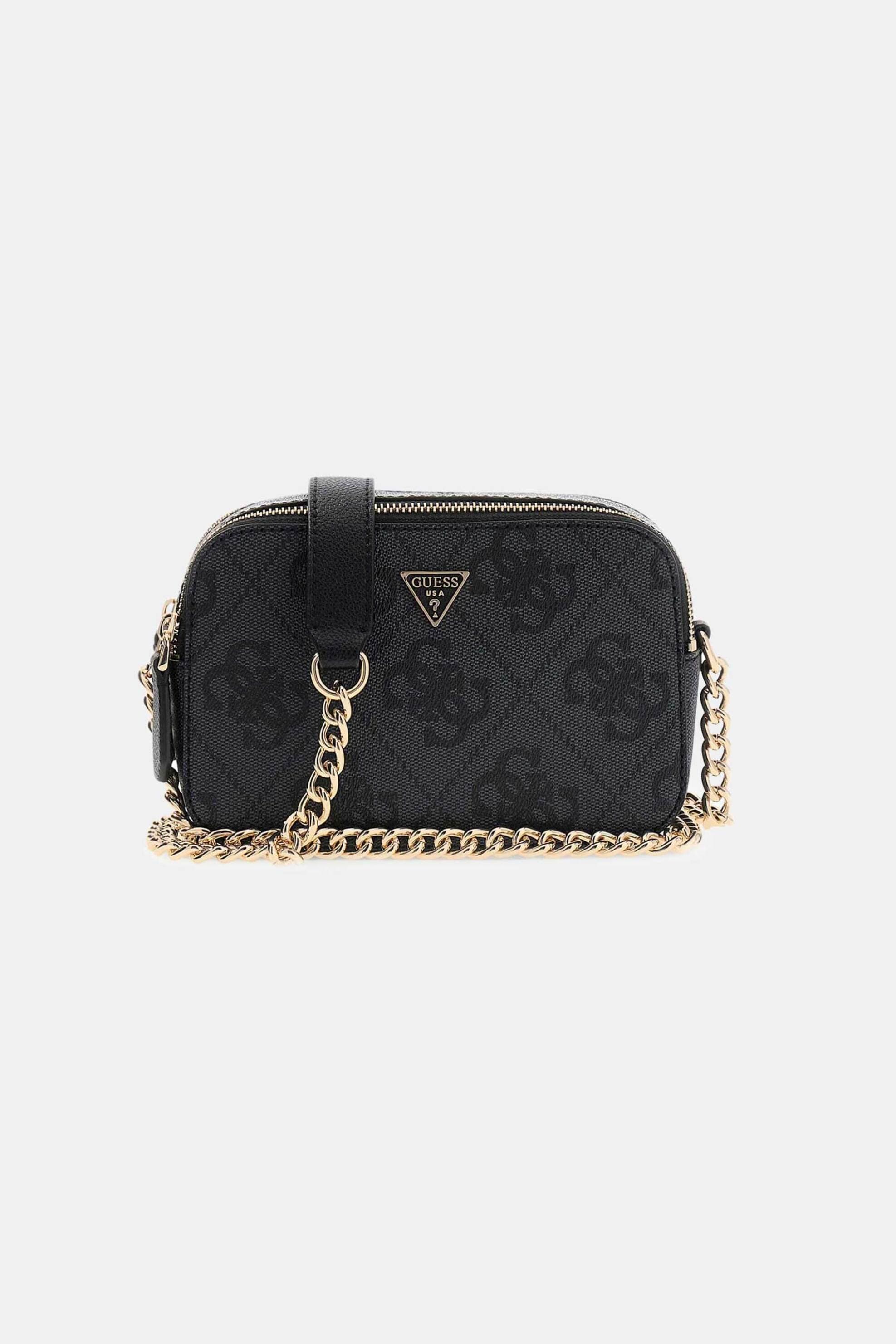 Guess γυναικεία τσάντα crossbody με μεταλλικό λογότυπο και all-over logo print "Noelle II" | ONE SIZE