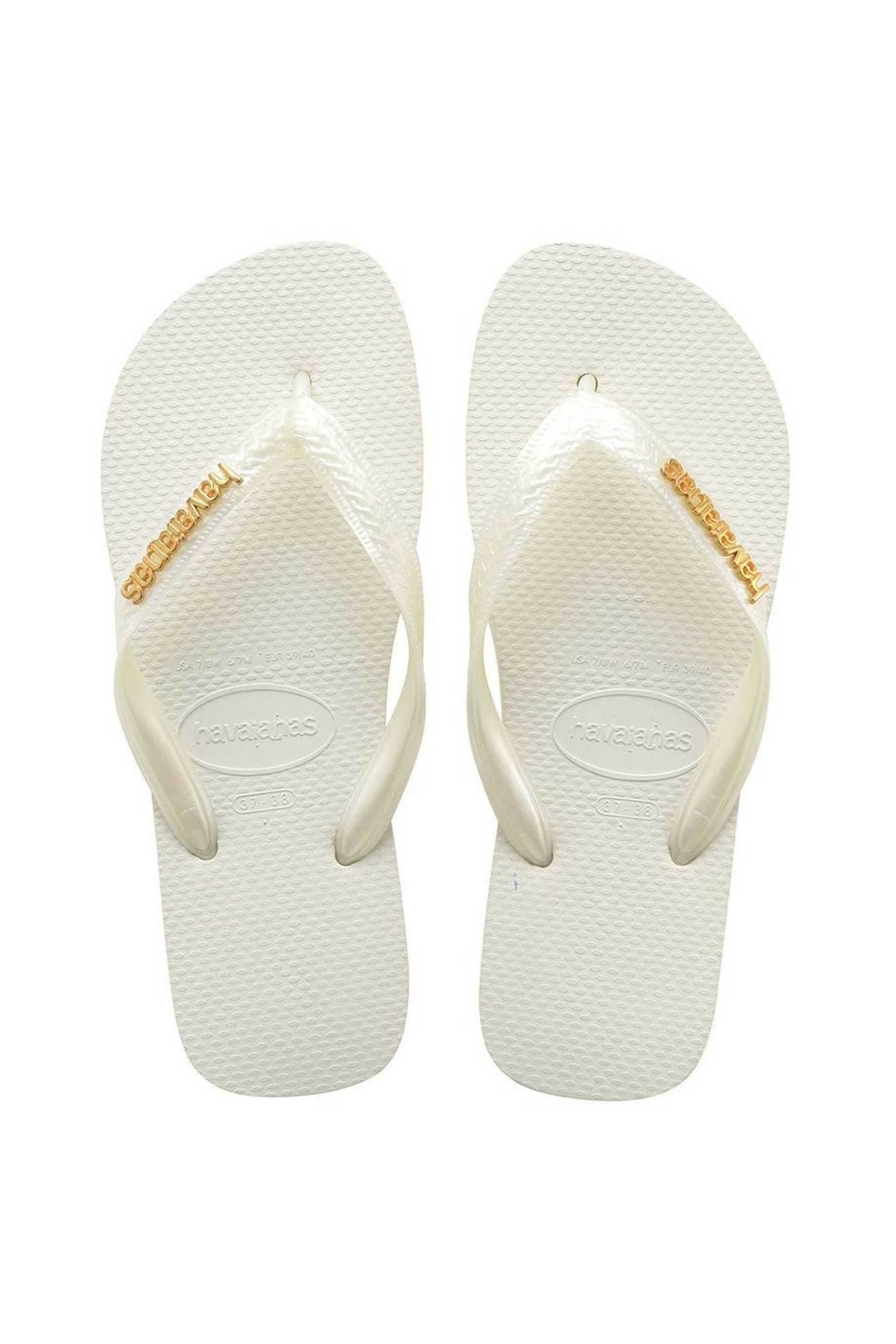 Havaianas γυναικείες σαγιονάρες με μεταλλικό λογότυπο