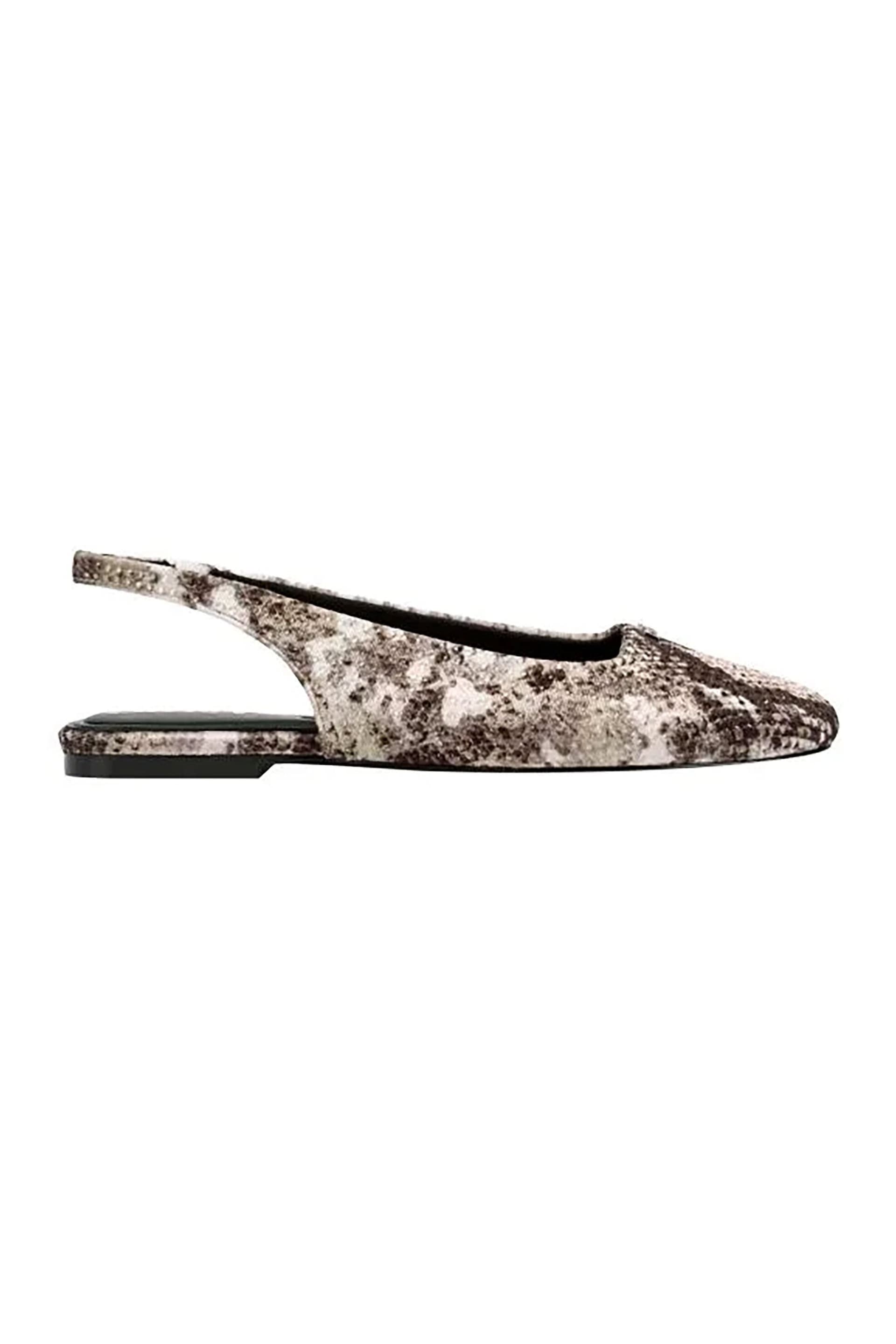 DKNY γυναικείες μπαλαρίνες Slingback με all-over print "Darrow logo"