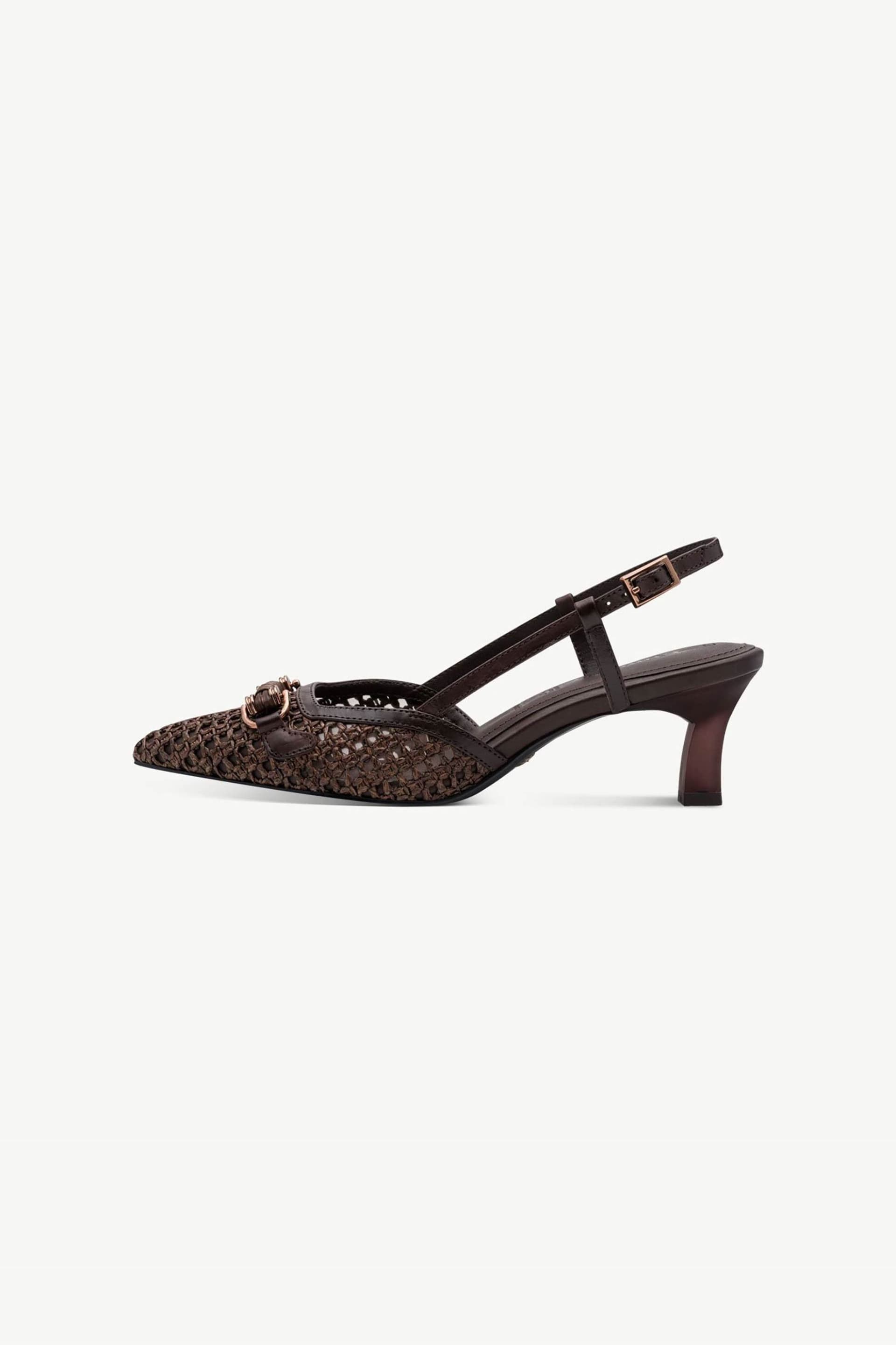 Tamaris γυναικεία slingbacks με πλεκτό σχέδιο