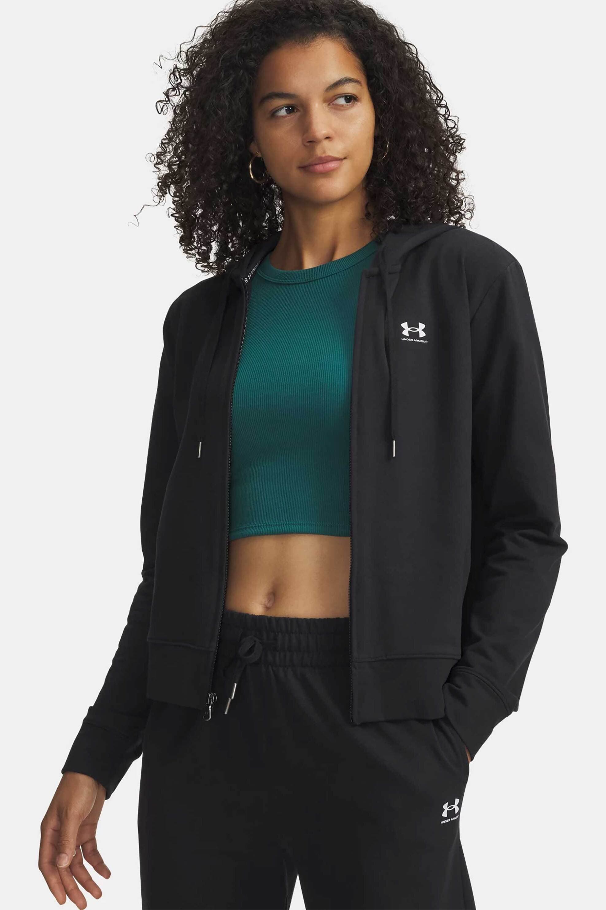 Under Armour γυναικεία ζακέτα φούτερ με κουκούλα και λογότυπο Loose Fit "UA Sport Terry"