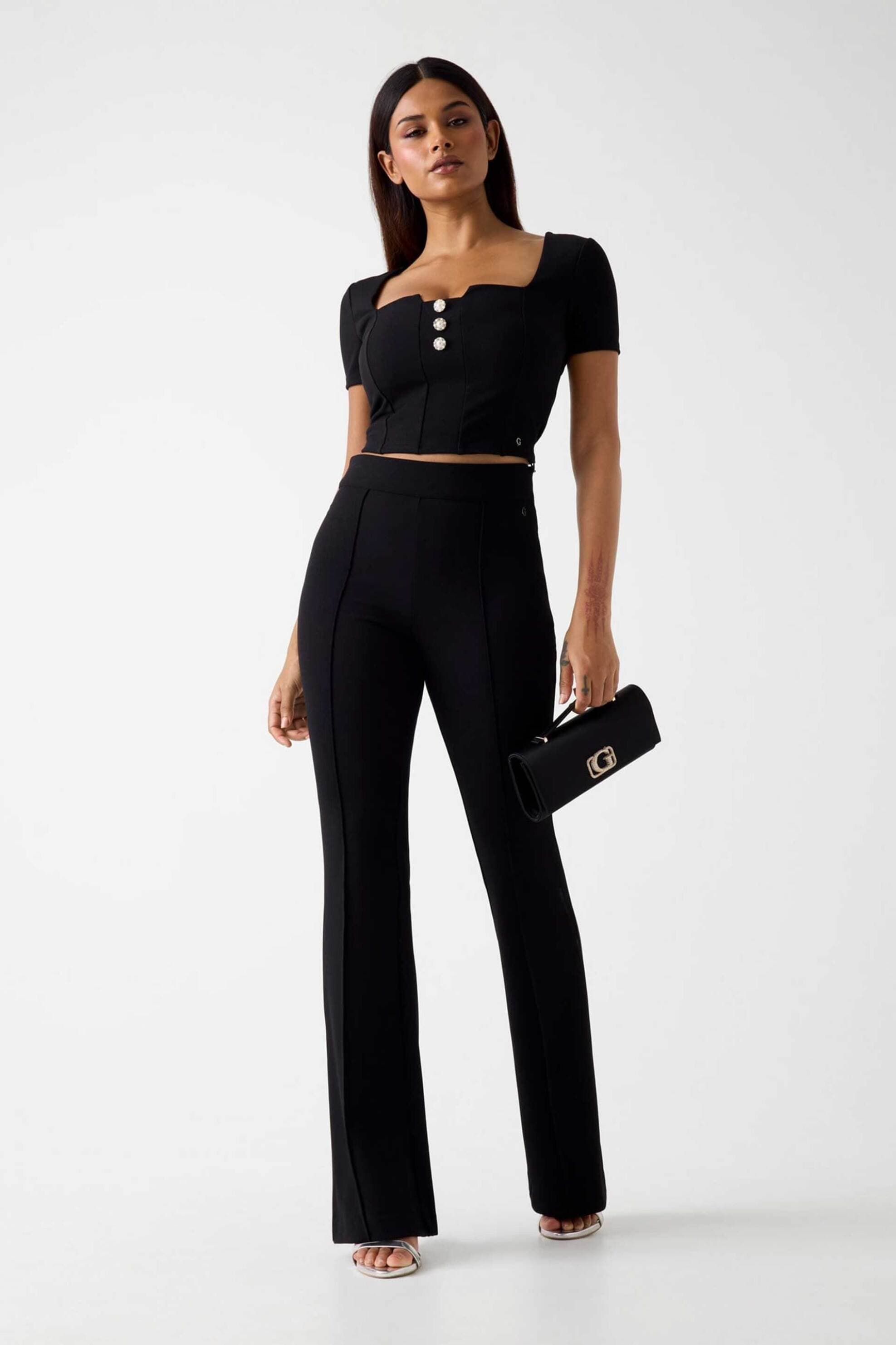 Guess γυναικείο ψηλόμεσο παντελόνι Flared Fit